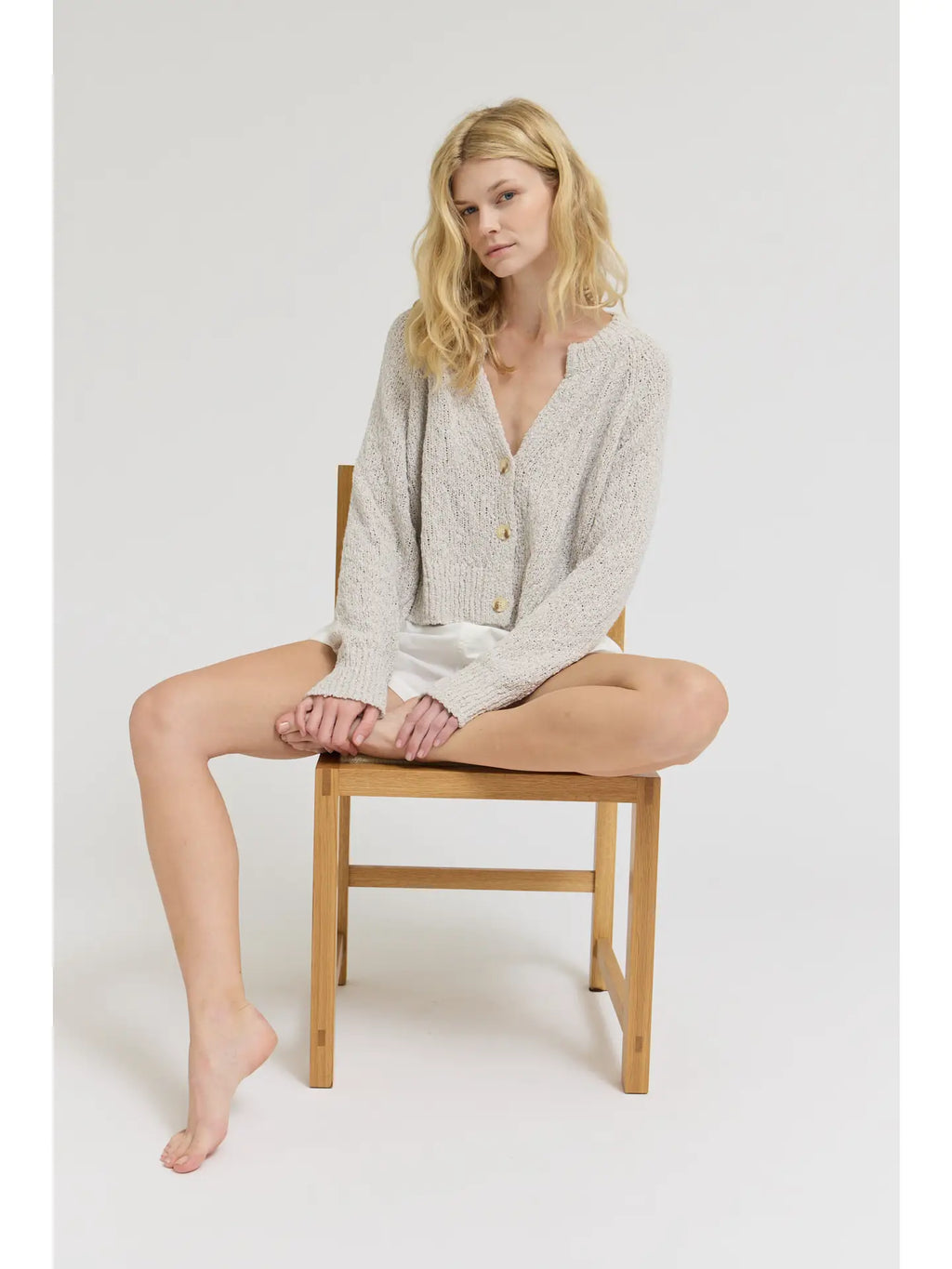 Textured Vneck Cardigan