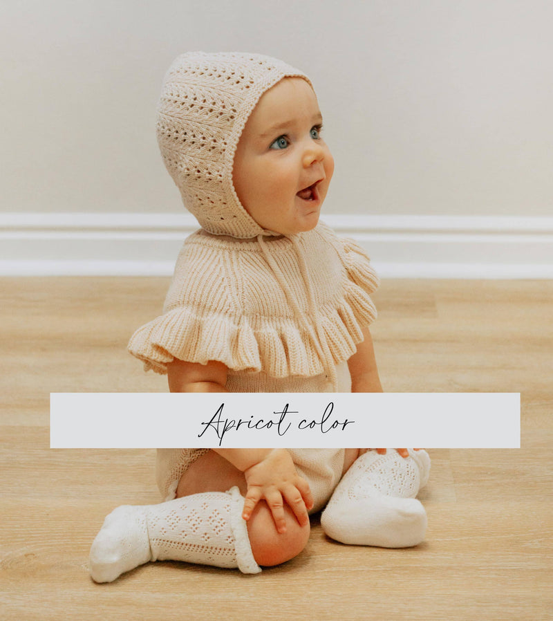 Jamie Knit Bonnet Cotton Lace Hat