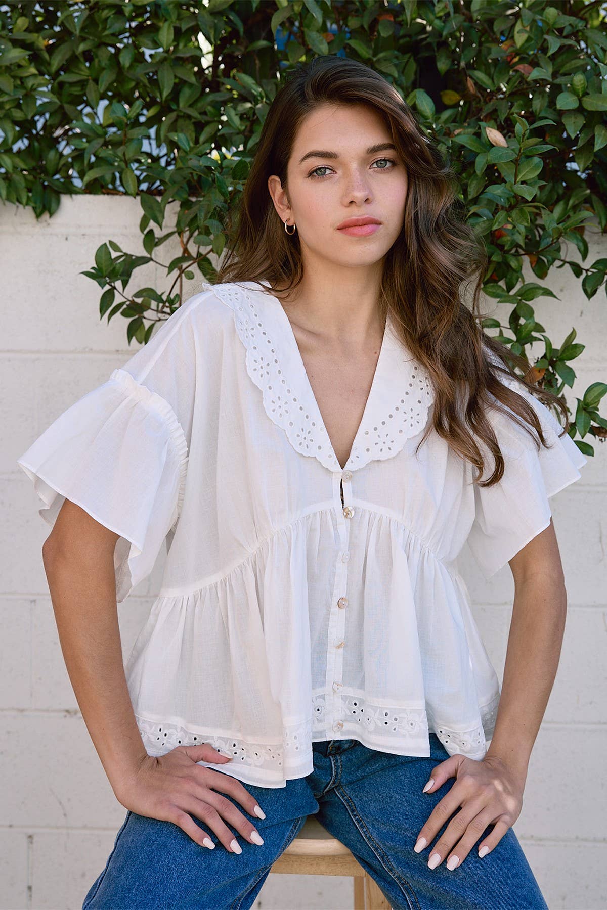 Embo Airy Collar Blouse