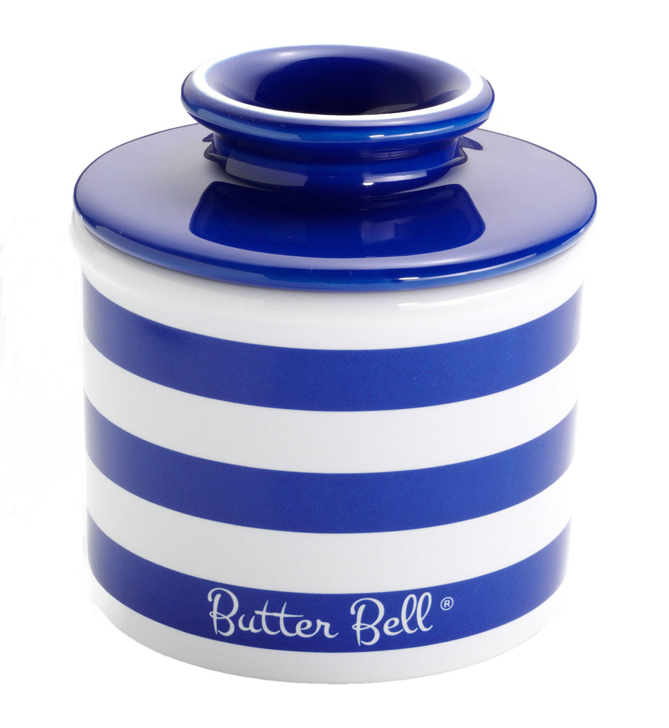 The Original Butter Bell® Crock - Nautical Blue Stripes