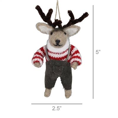 Reindeer Ornament, Felt