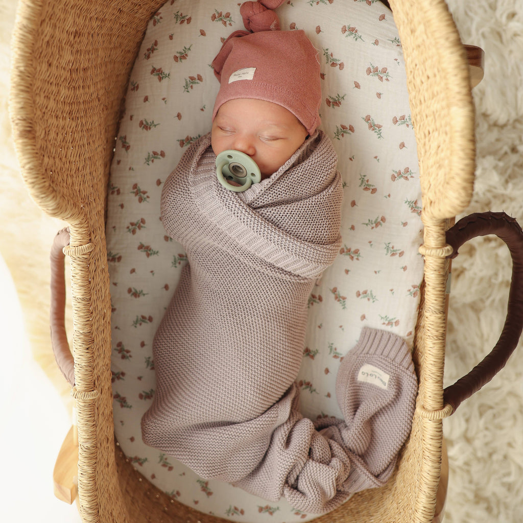 Heritage Knit Swaddle Baby Blanket