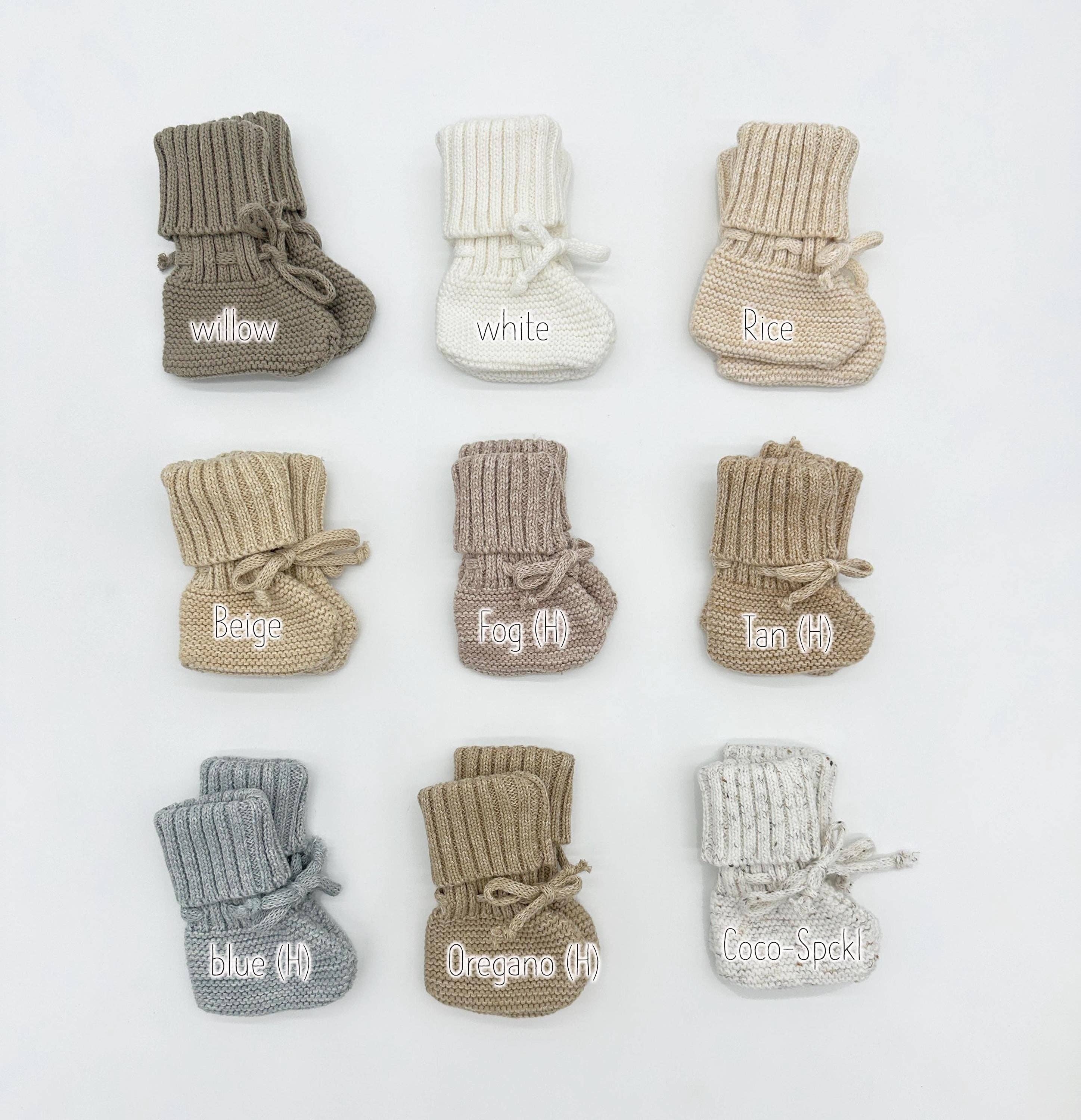 Garter Cotton Knitted Booties