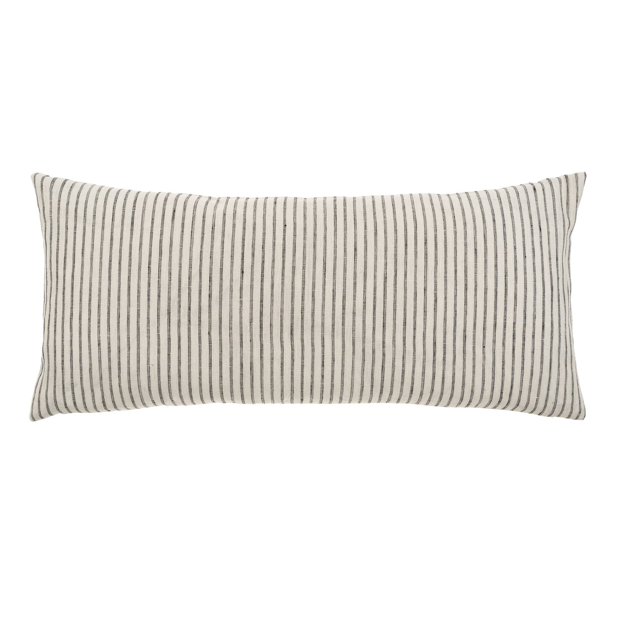 13x21 Ticking Stripe Linen Pillow