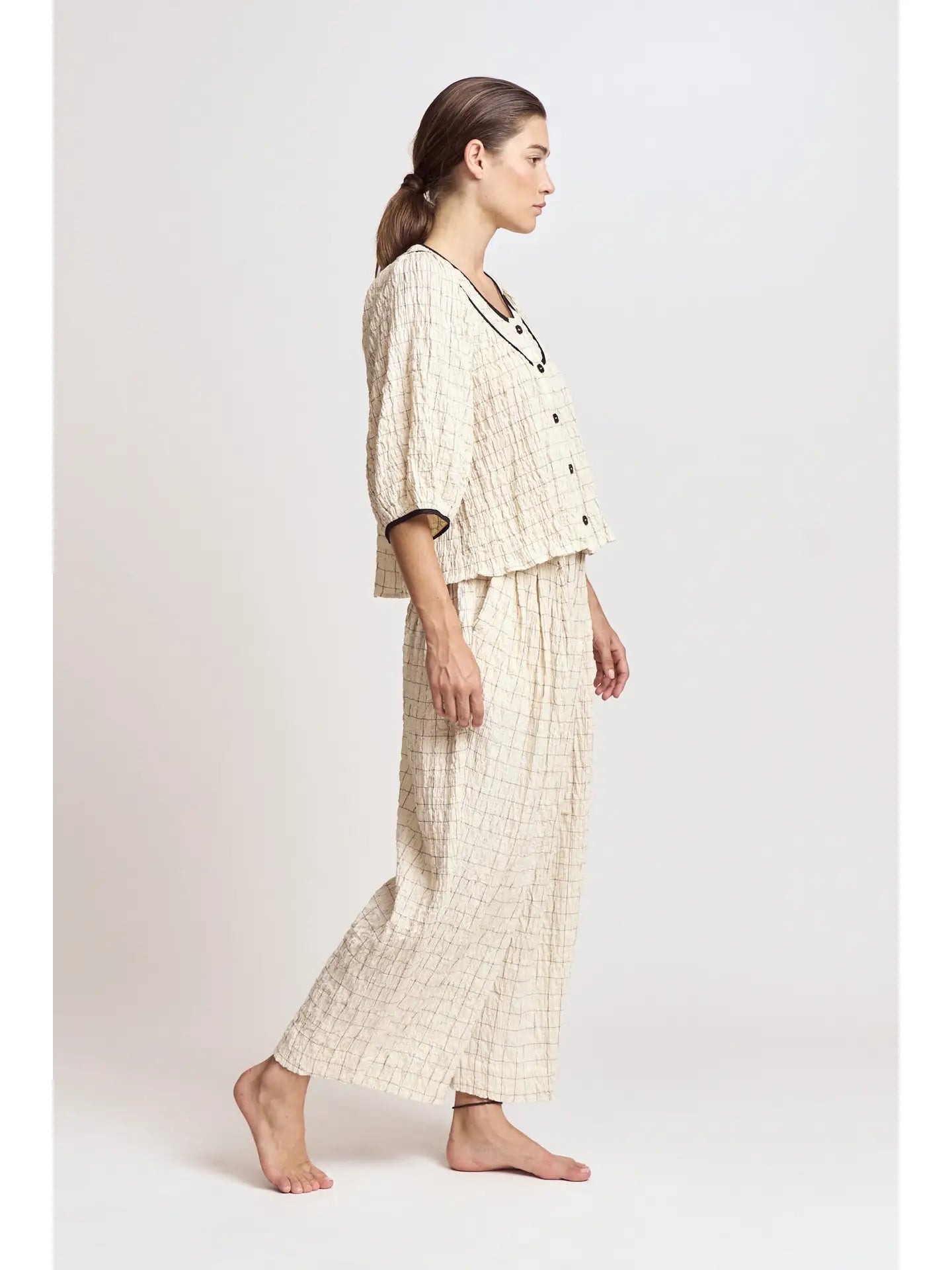 Twill Tape Puff Sleeve Top