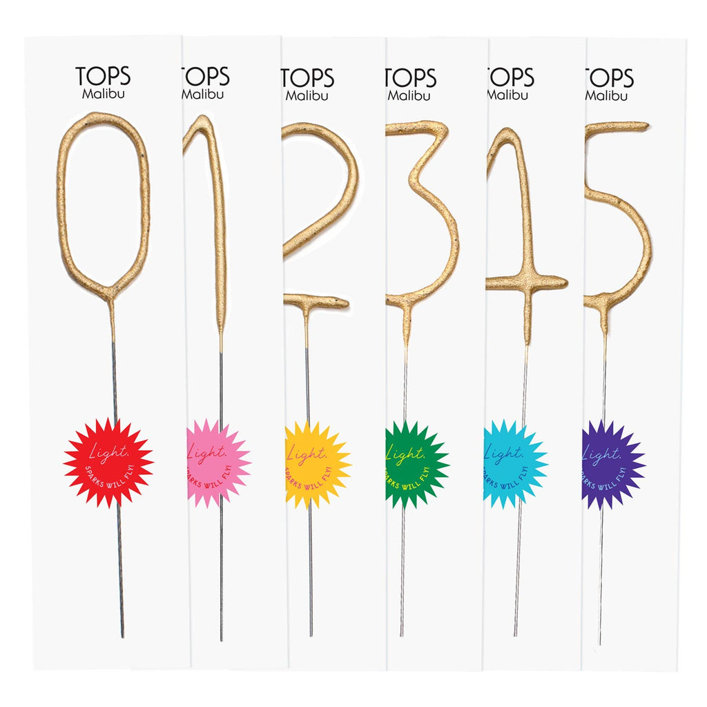 Big 8" Gold Number Sparkler