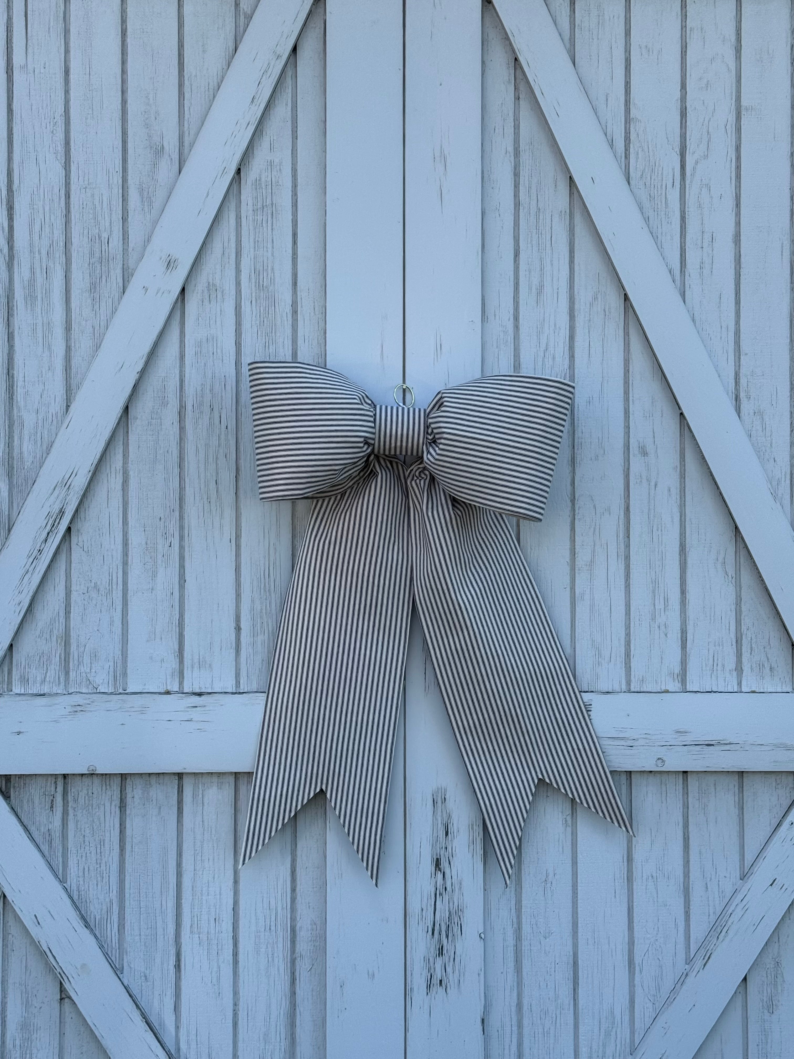 Navy Blue & Beige Ticking