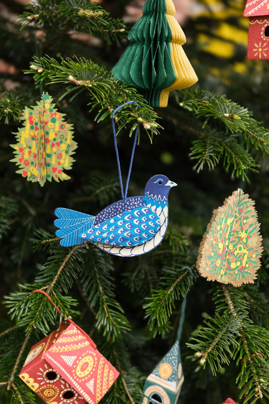 Dove Blue Bird Paper Ornament