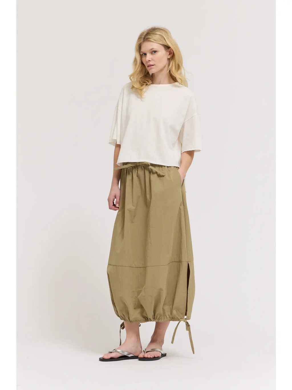 Gathered Hem Skirt