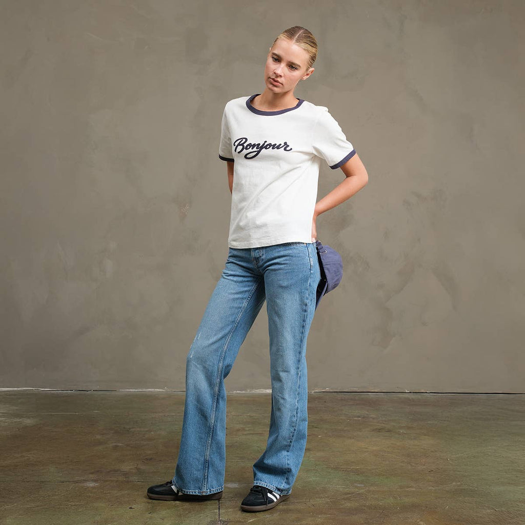 Bonjour Contrast Ringer Tee