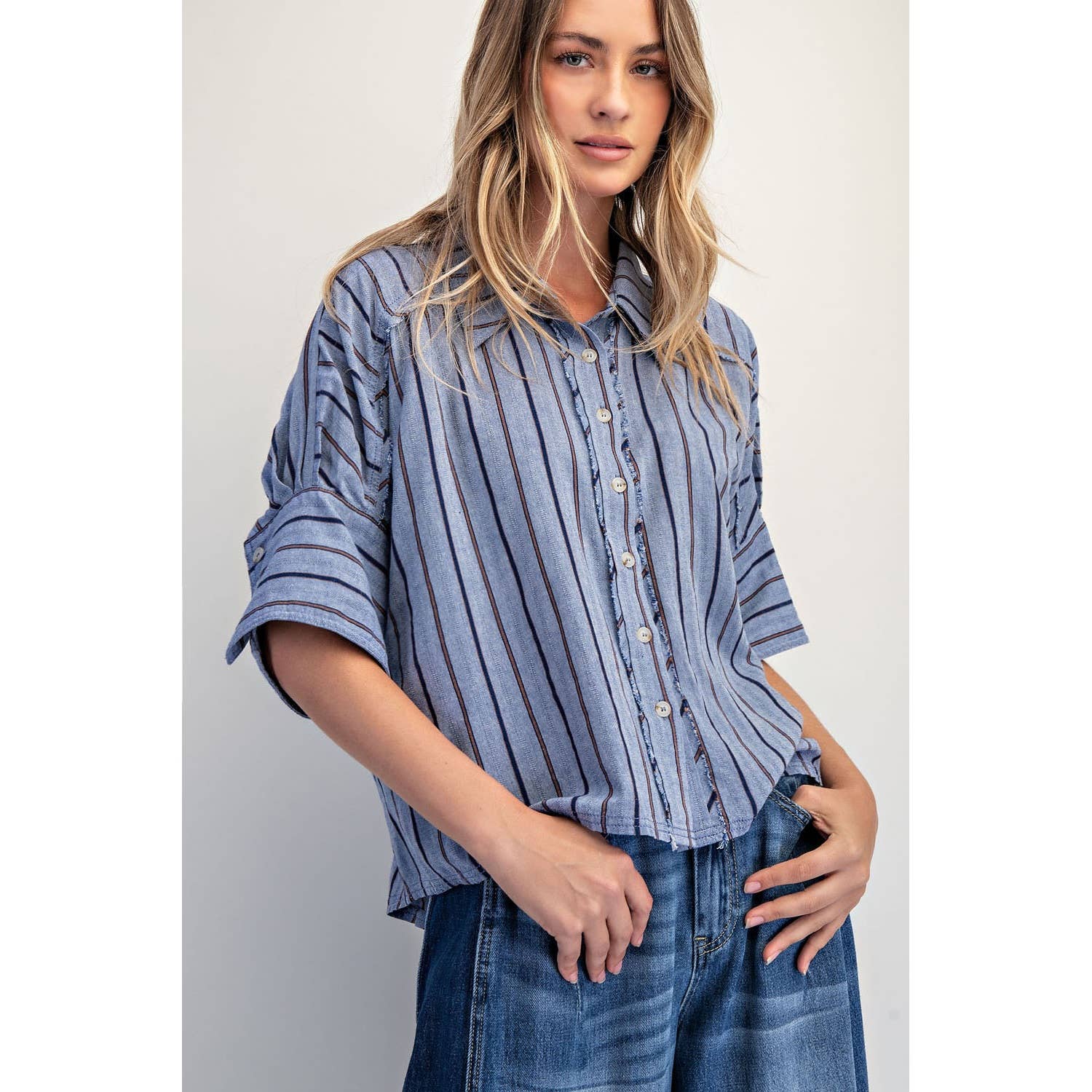 Seaside Cotton Stripe Shirt