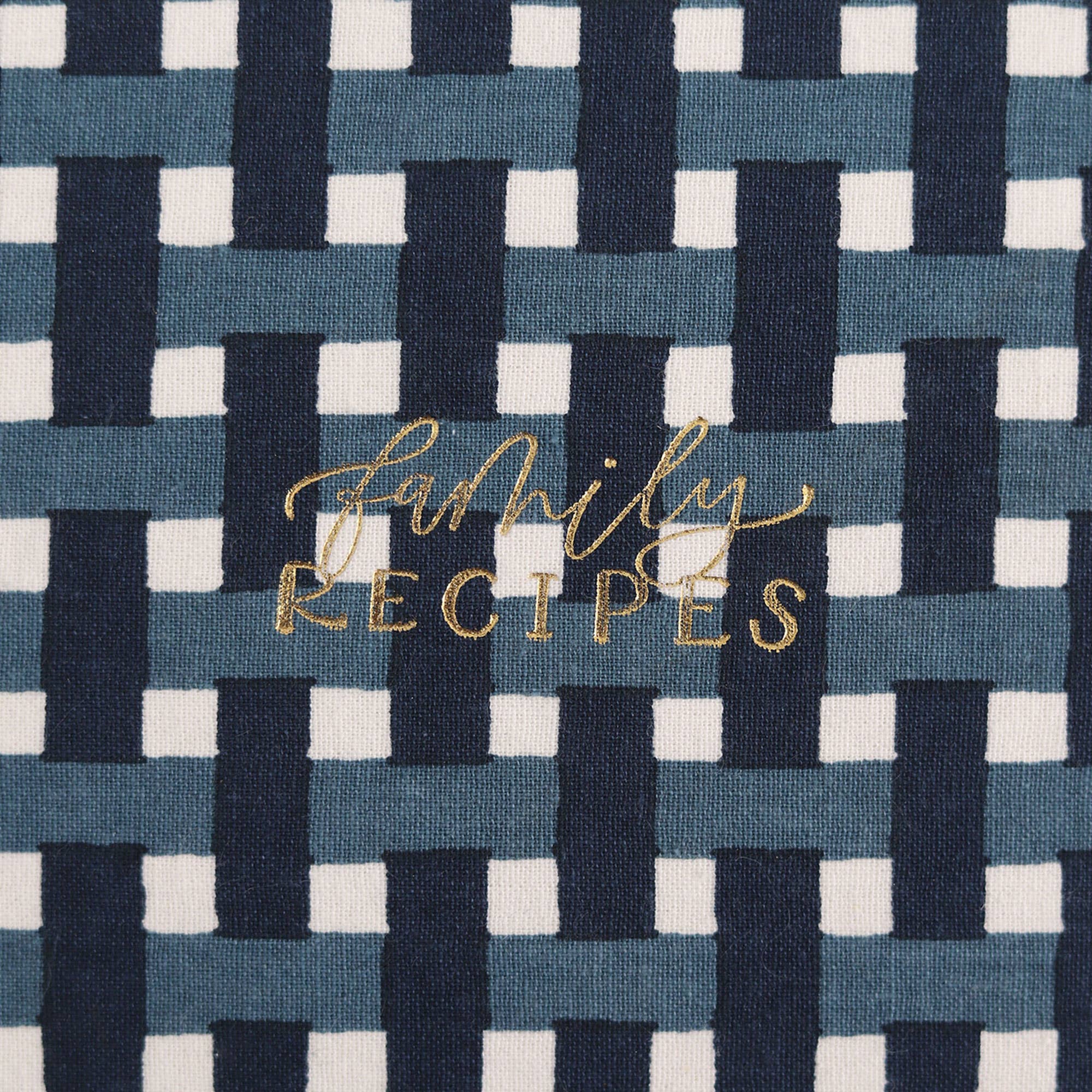Navy Gingham Heirloom Recipe Book