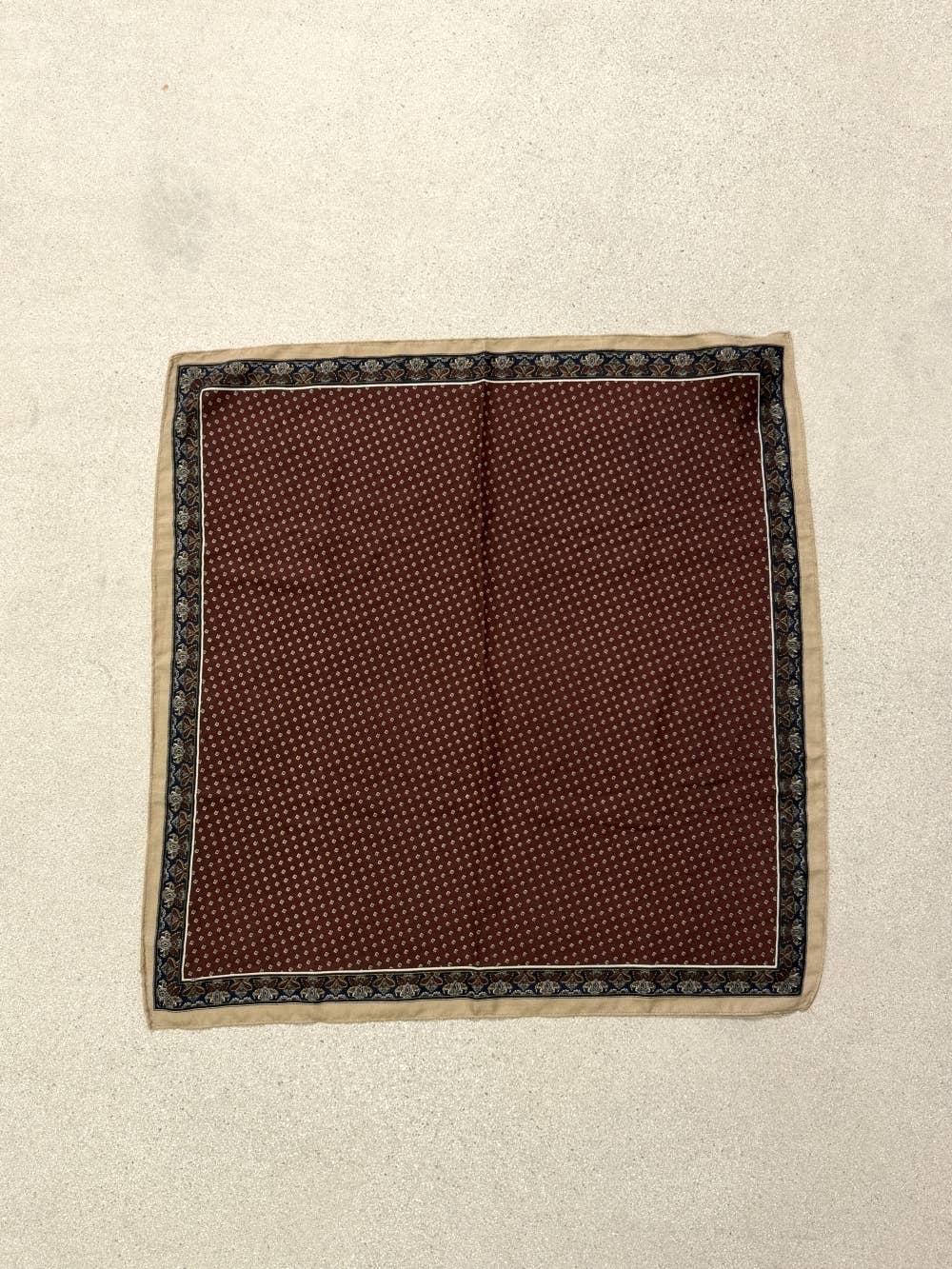 Border Print Square Scarf