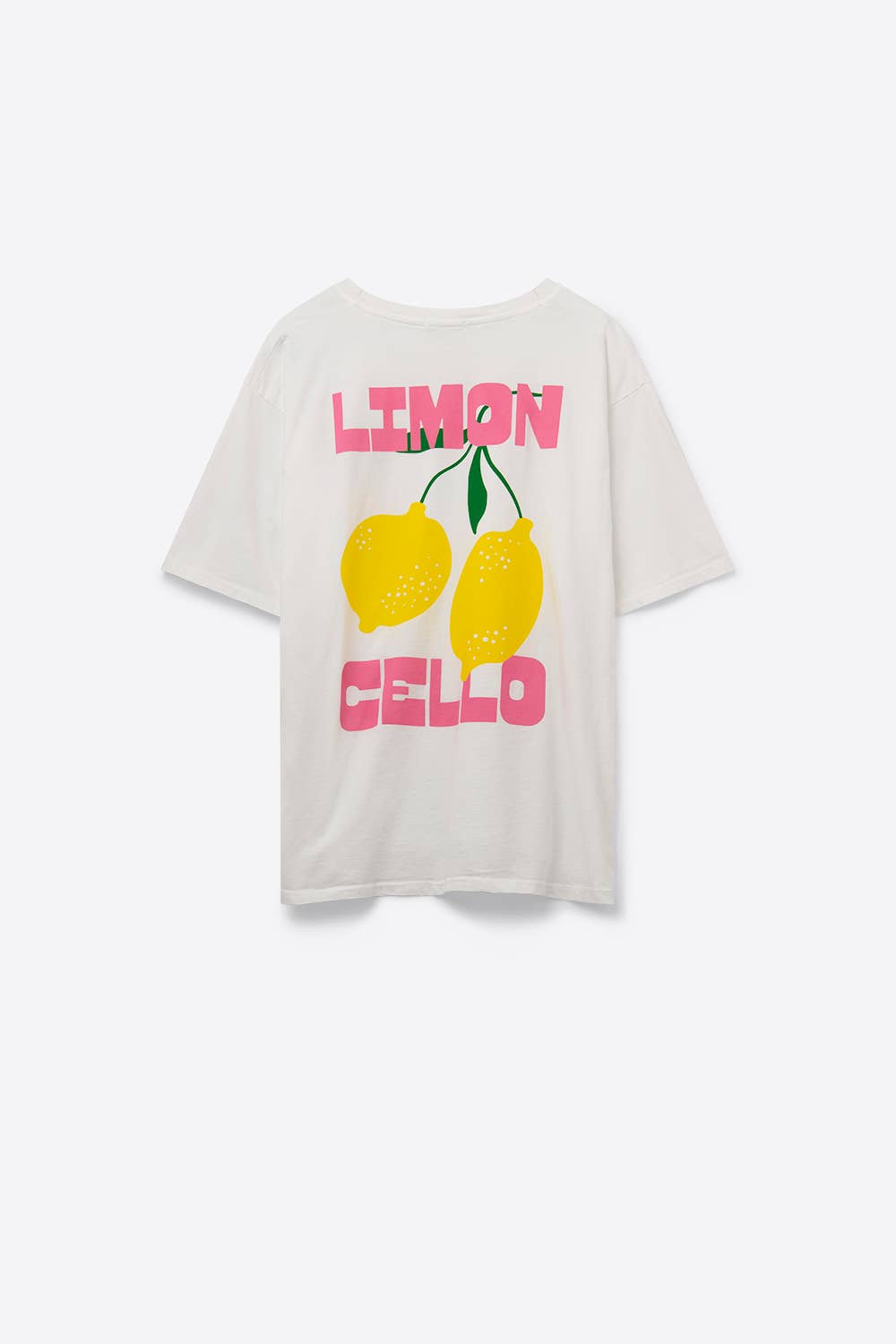 Lemon Print Relaxed White T-Shirt