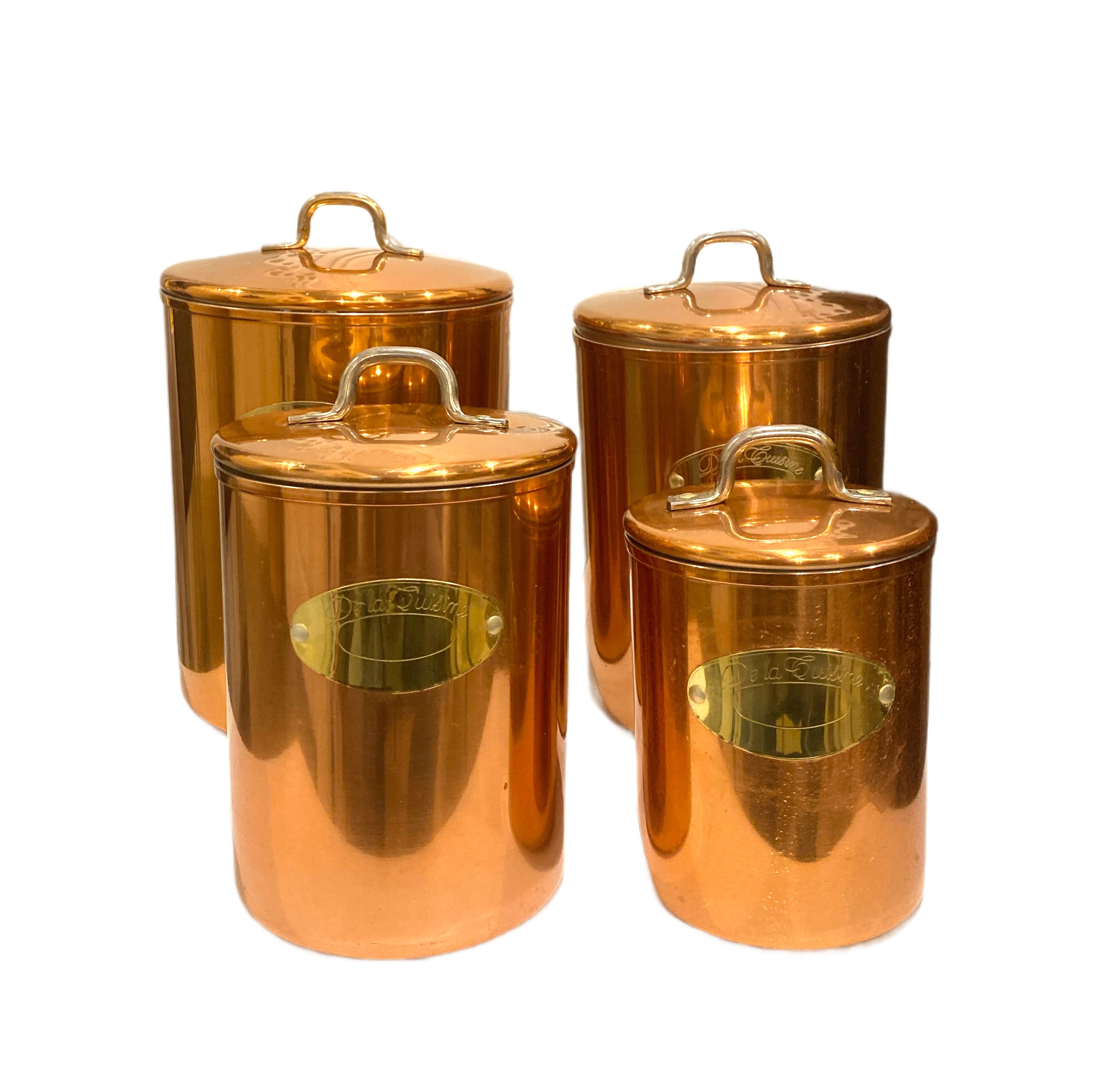 Copper and Brass De La Cusine Canister Set