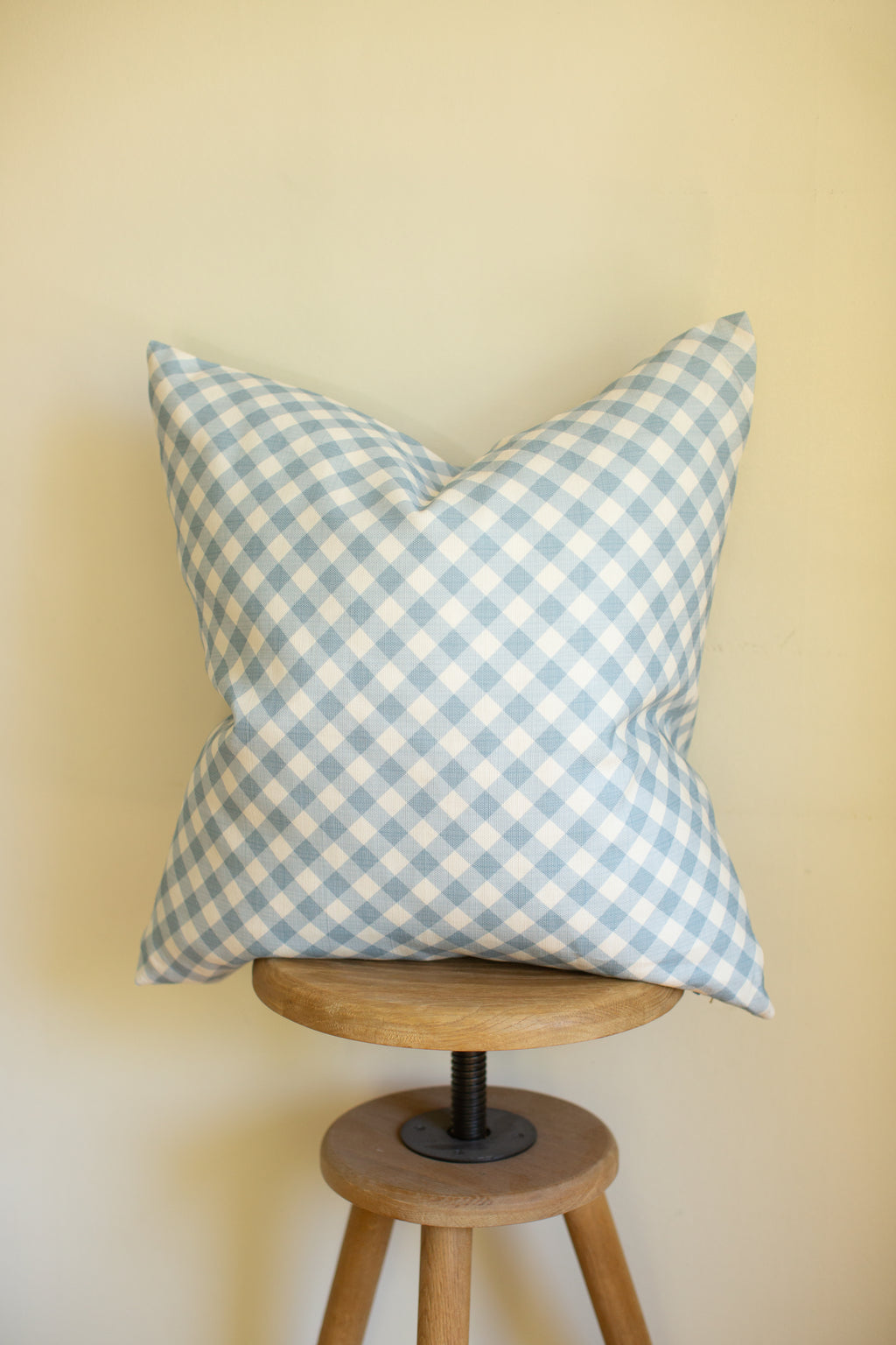 Blue Check + Sky Gingham Pillow