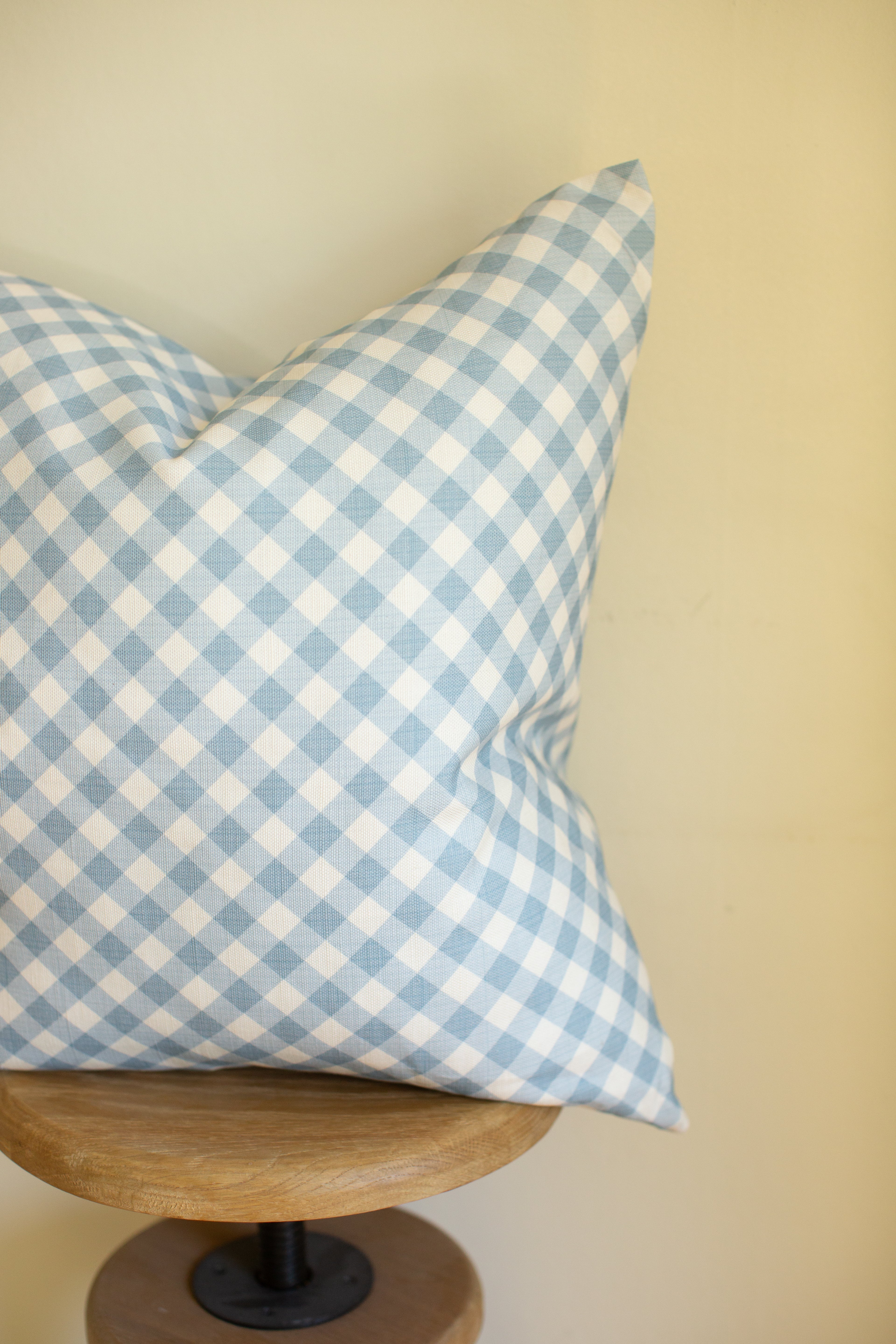 Blue Check + Sky Gingham Pillow