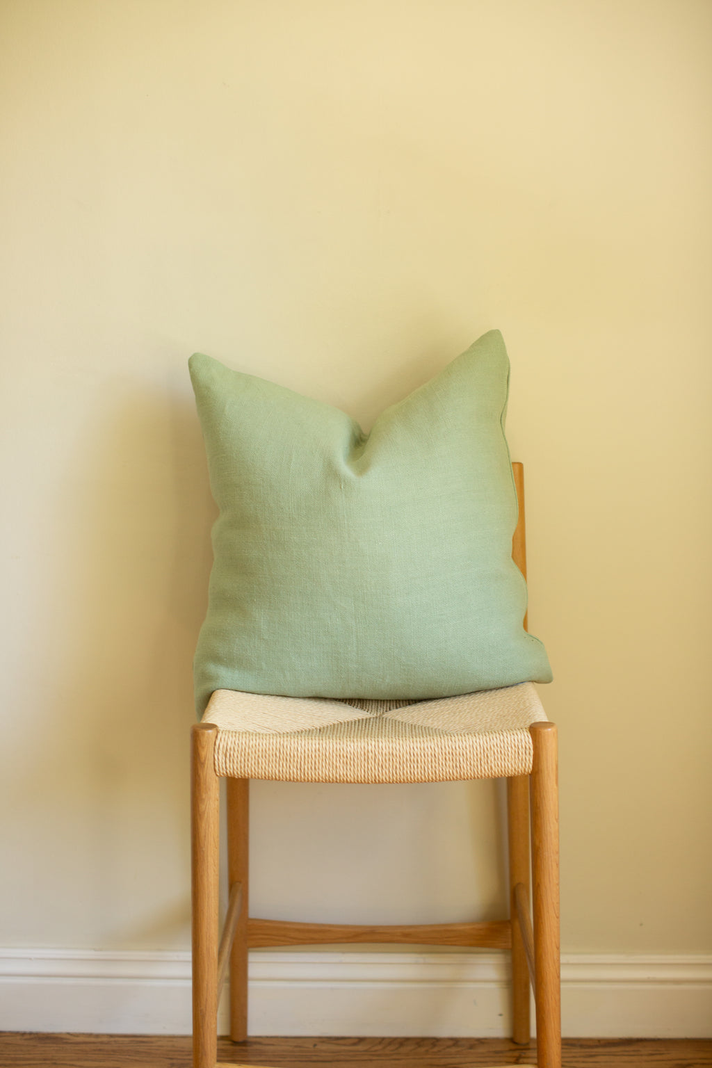 Sage Green Linen Weave Pillow
