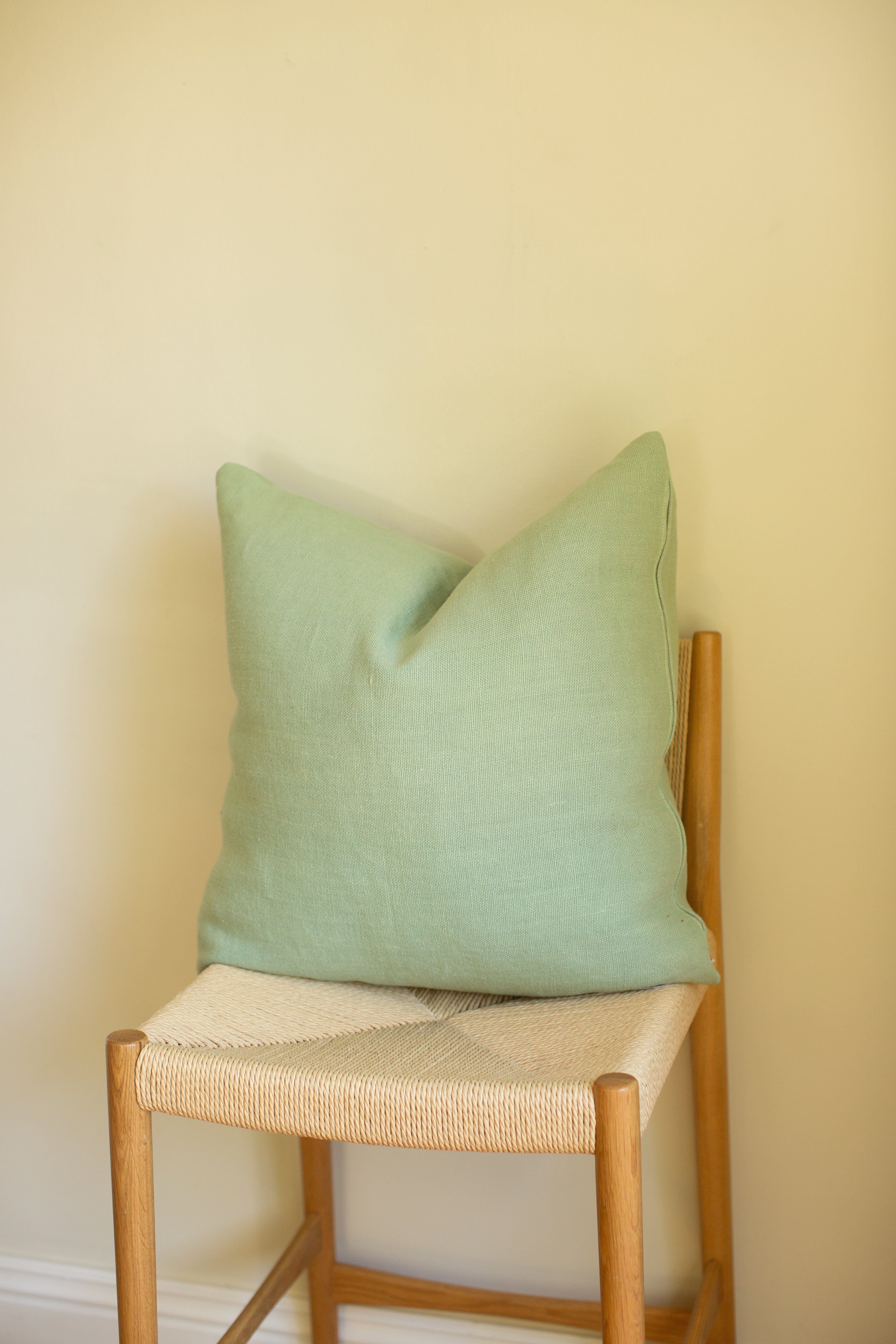 Sage Green Linen Weave Pillow