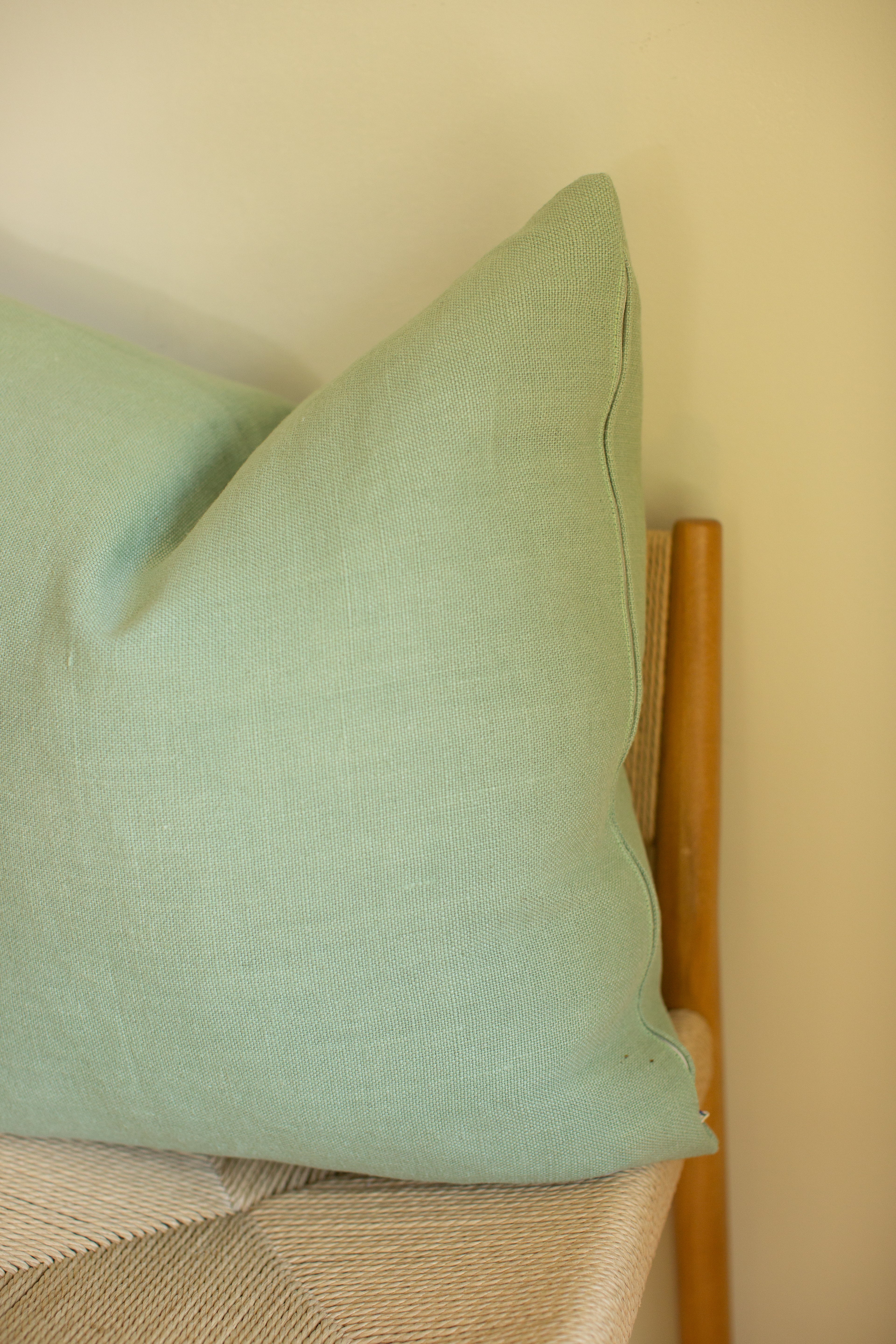 Sage Green Linen Weave Pillow