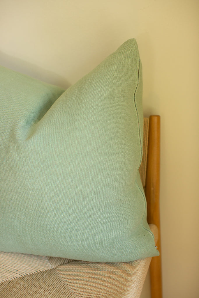 Sage Green Linen Weave Pillow