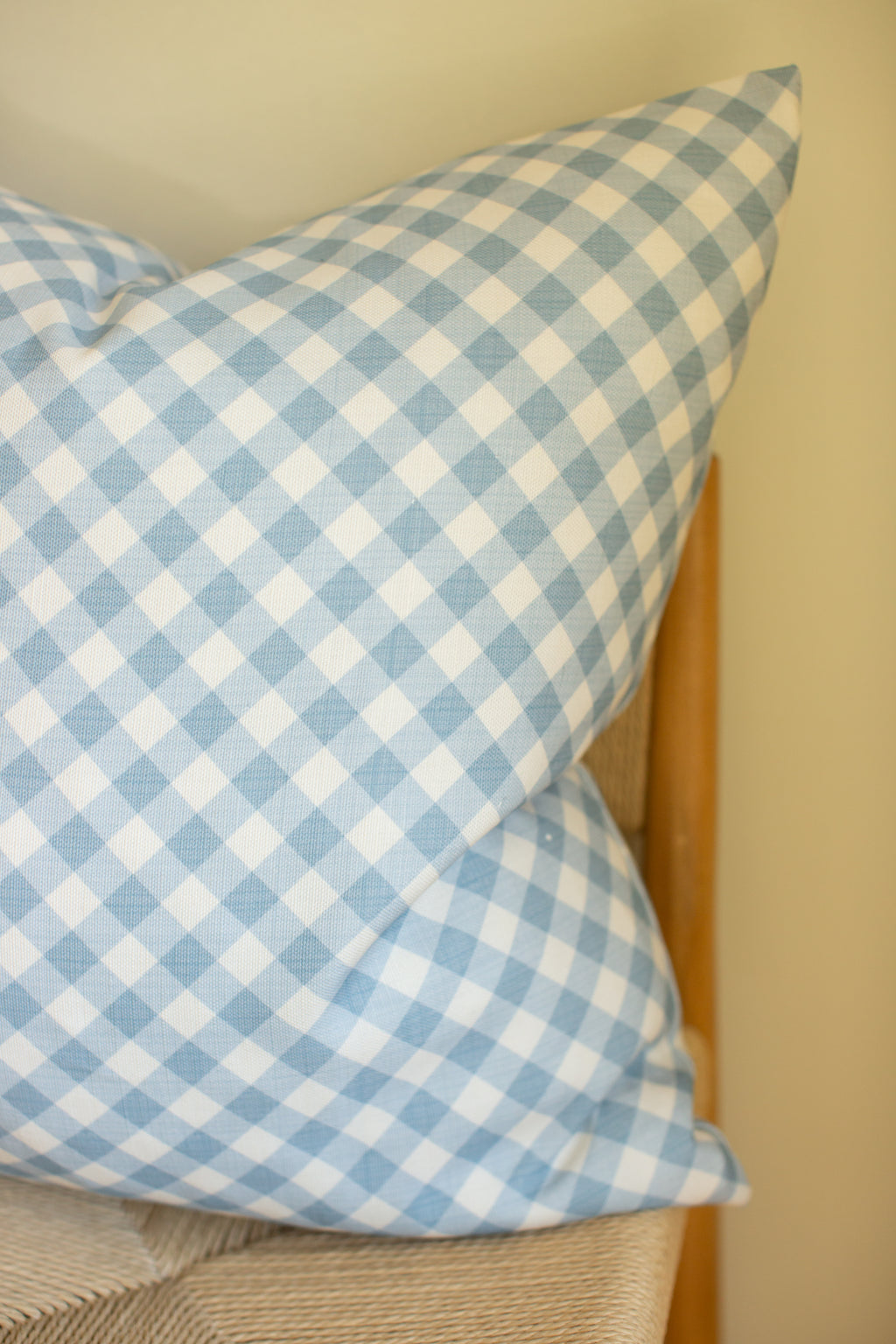 Blue Check + Sky Gingham Pillow