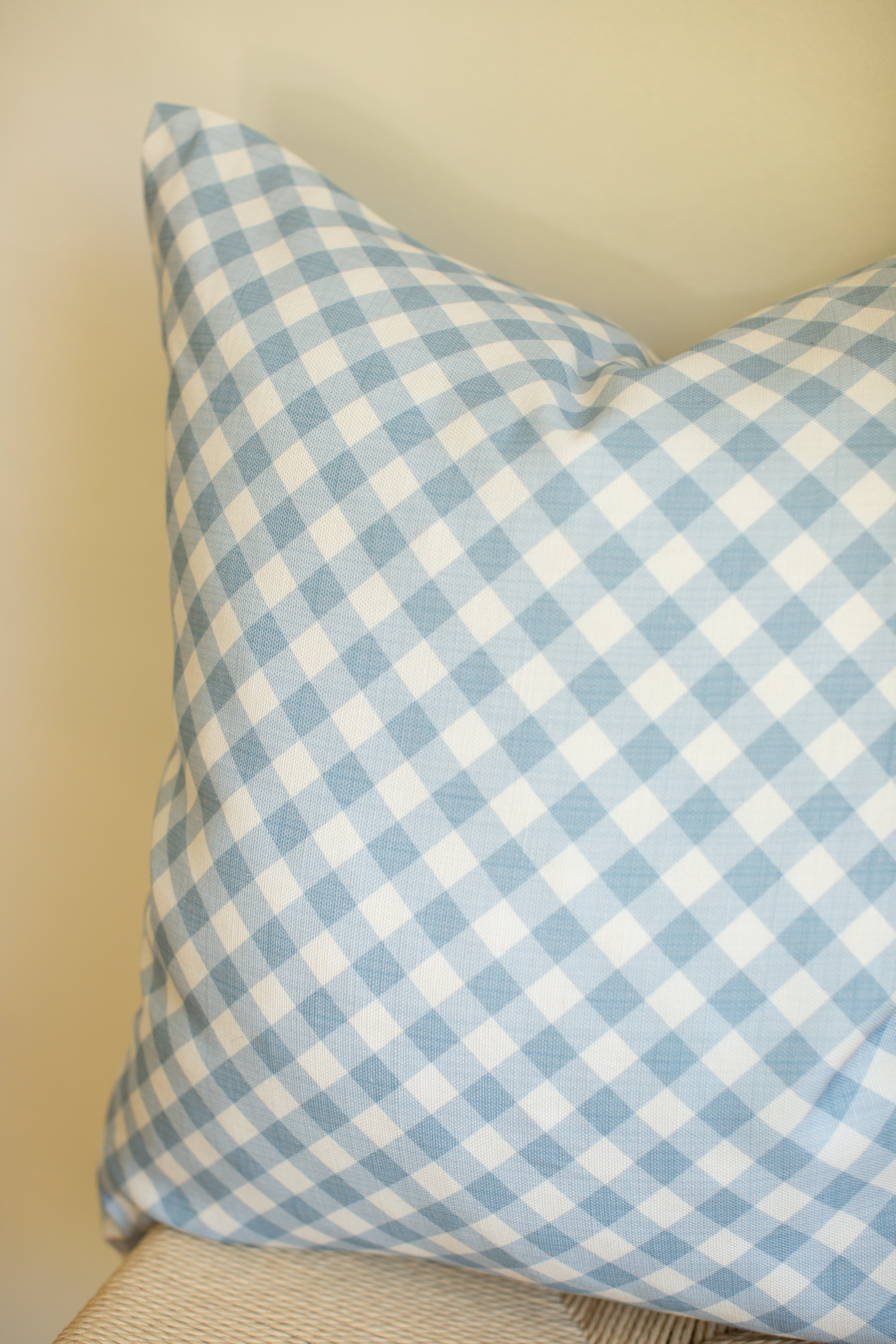 Blue Check + Sky Gingham Pillow