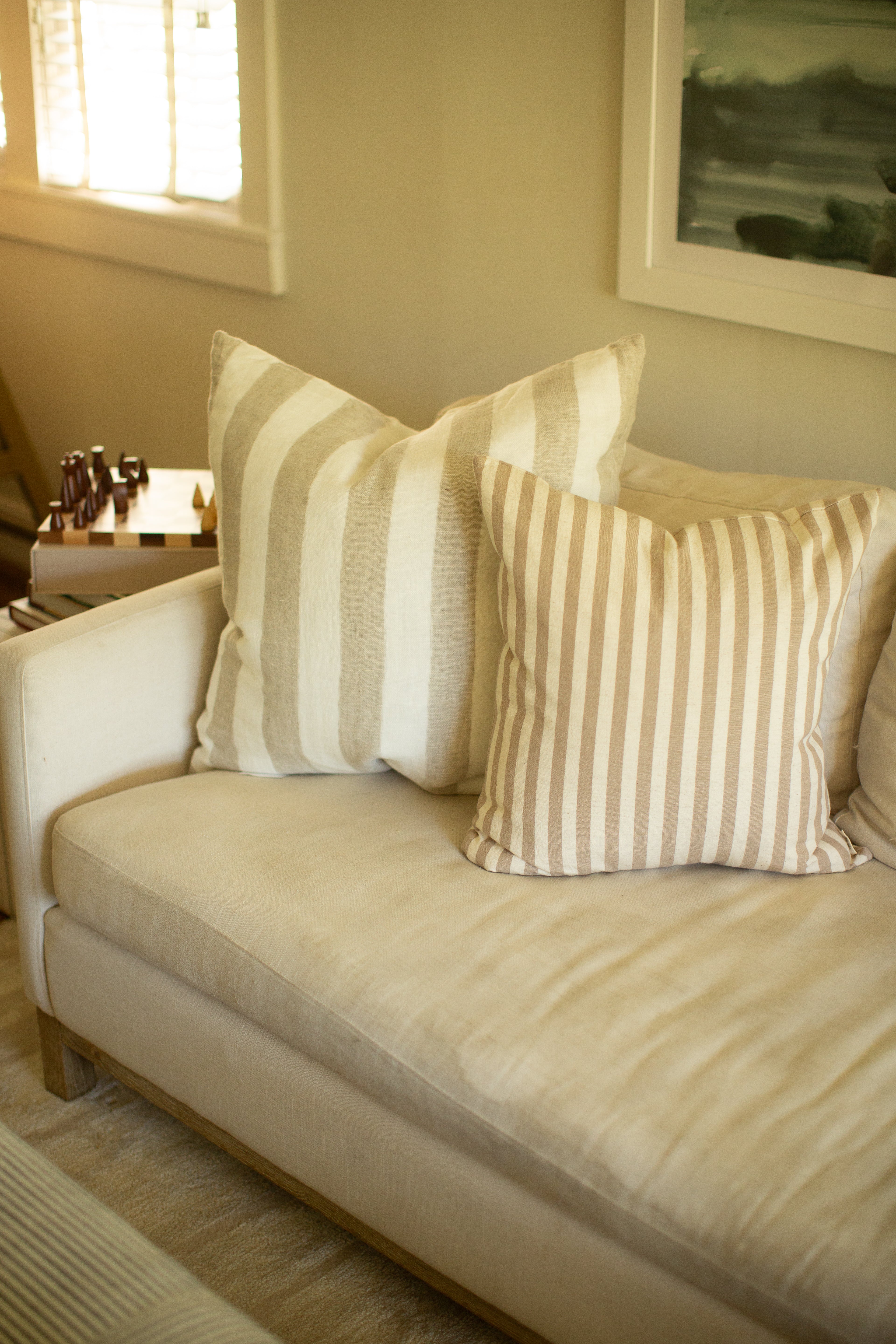Natural Stripe Atwater Pillow
