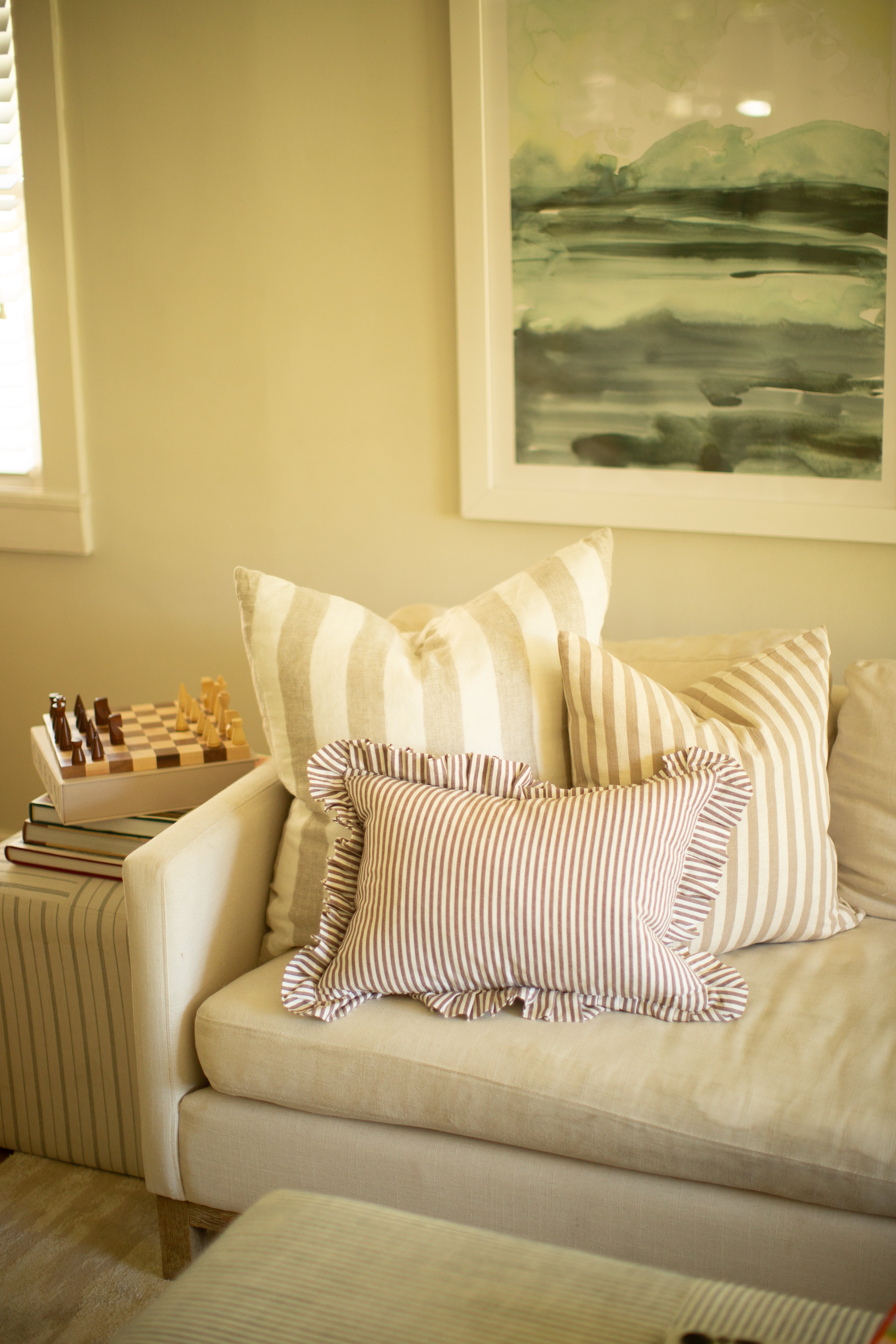Natural Stripe Atwater Pillow