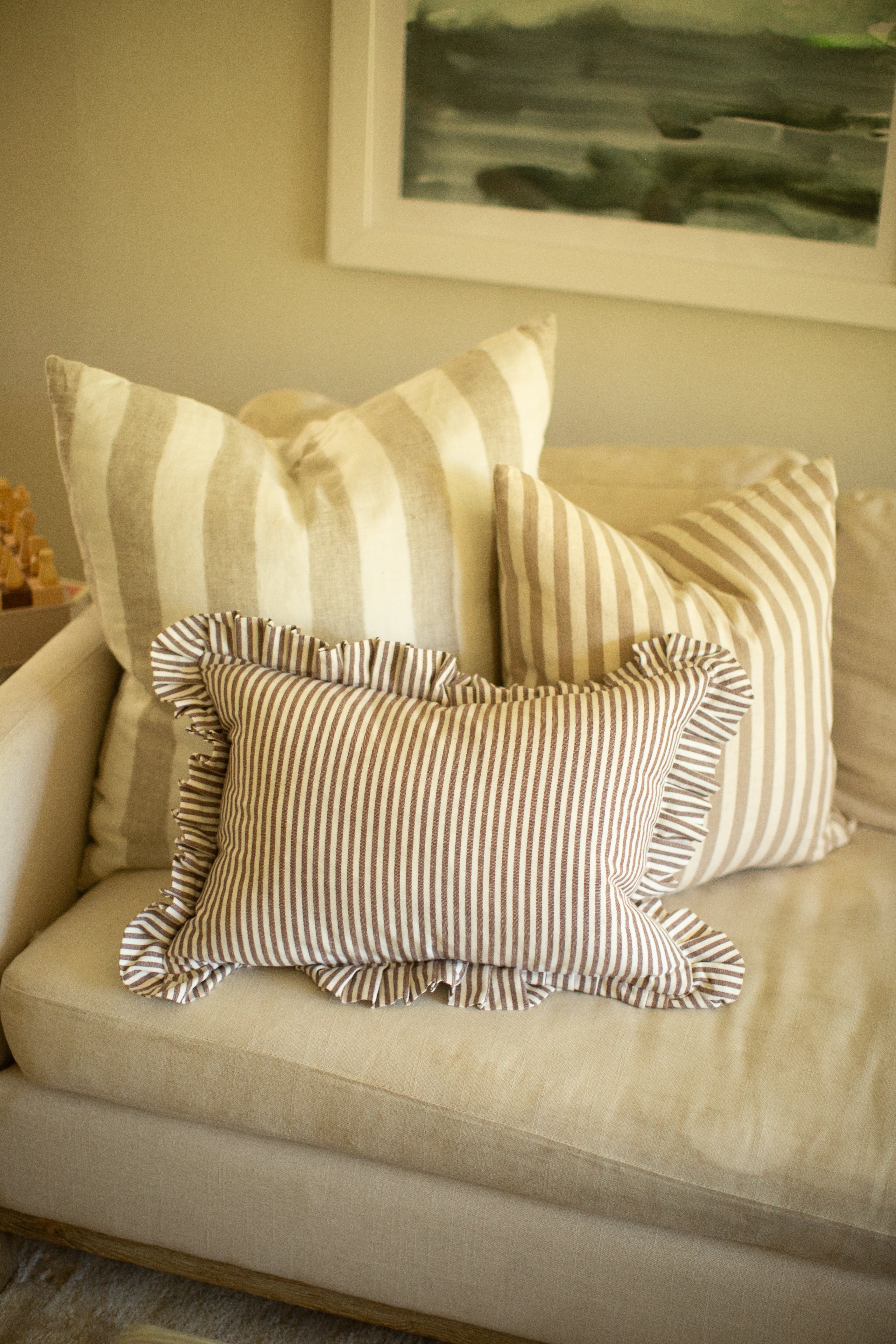 Natural Stripe Atwater Pillow