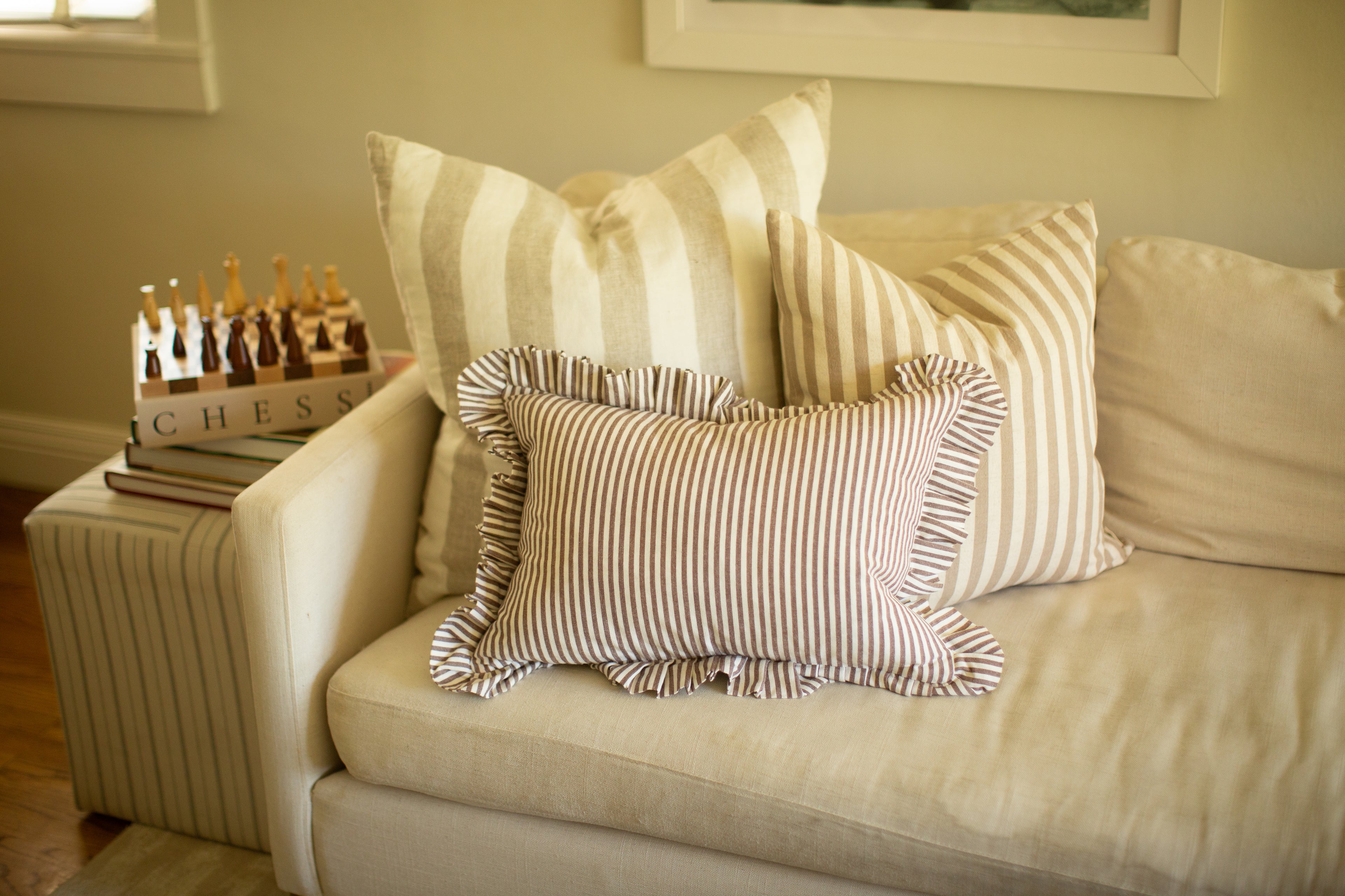 Natural Stripe Atwater Pillow