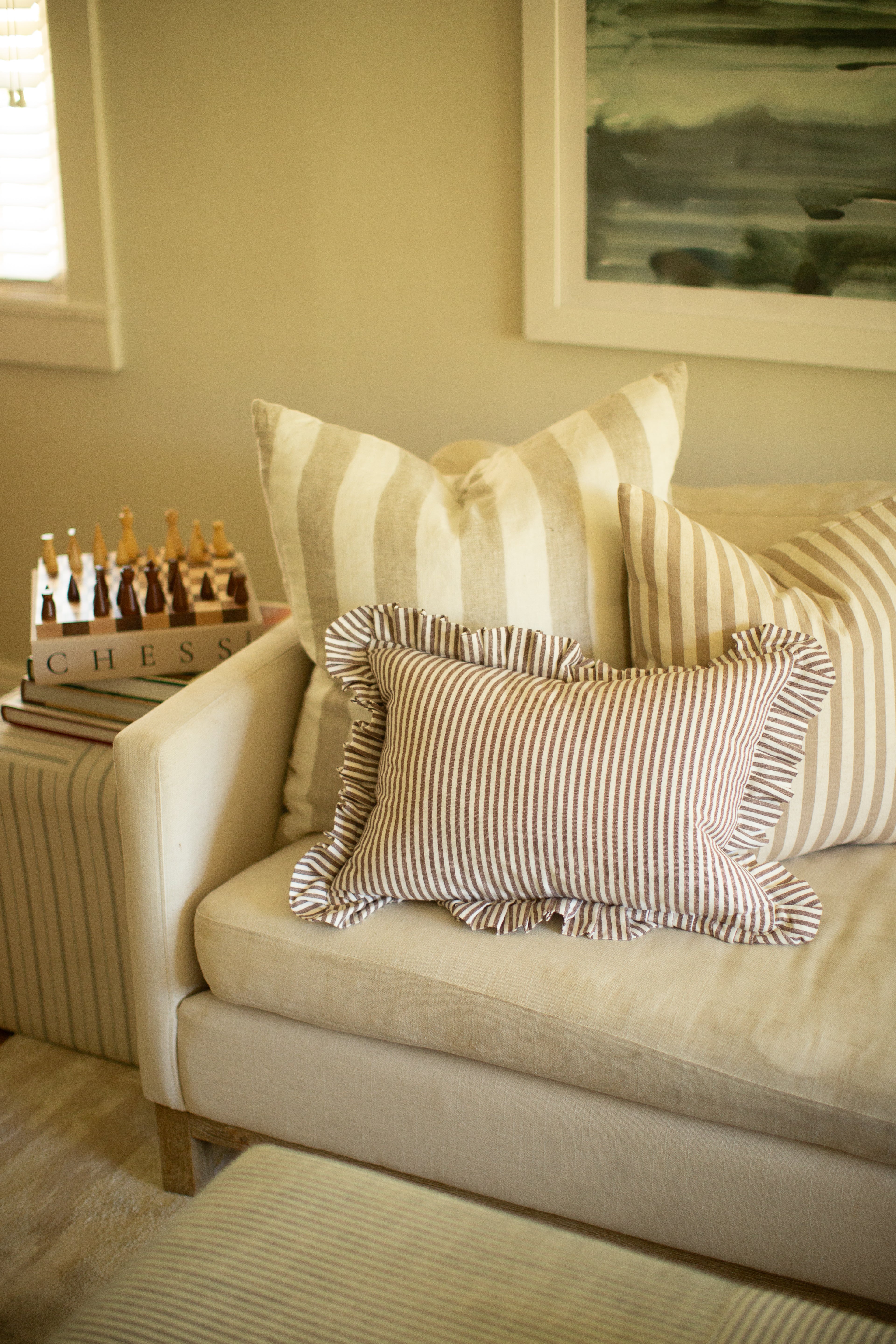 Natural Stripe Atwater Pillow