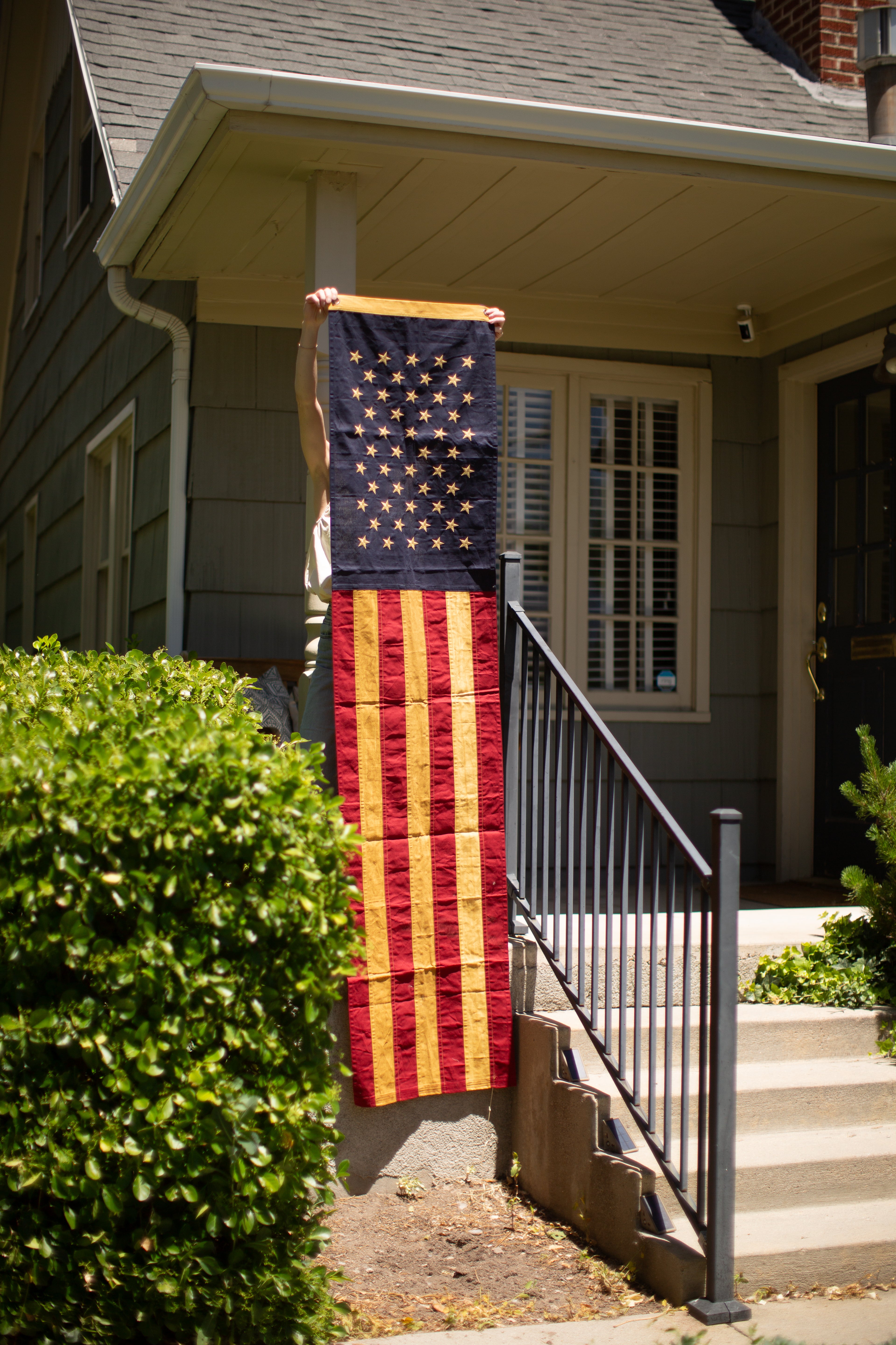 Aged Flag Slim Banner