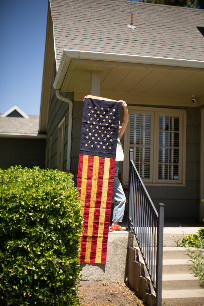 Aged Flag Slim Banner