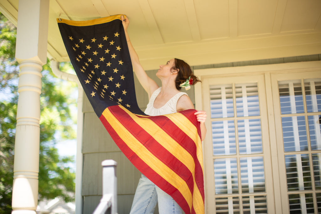 Aged Flag Slim Banner
