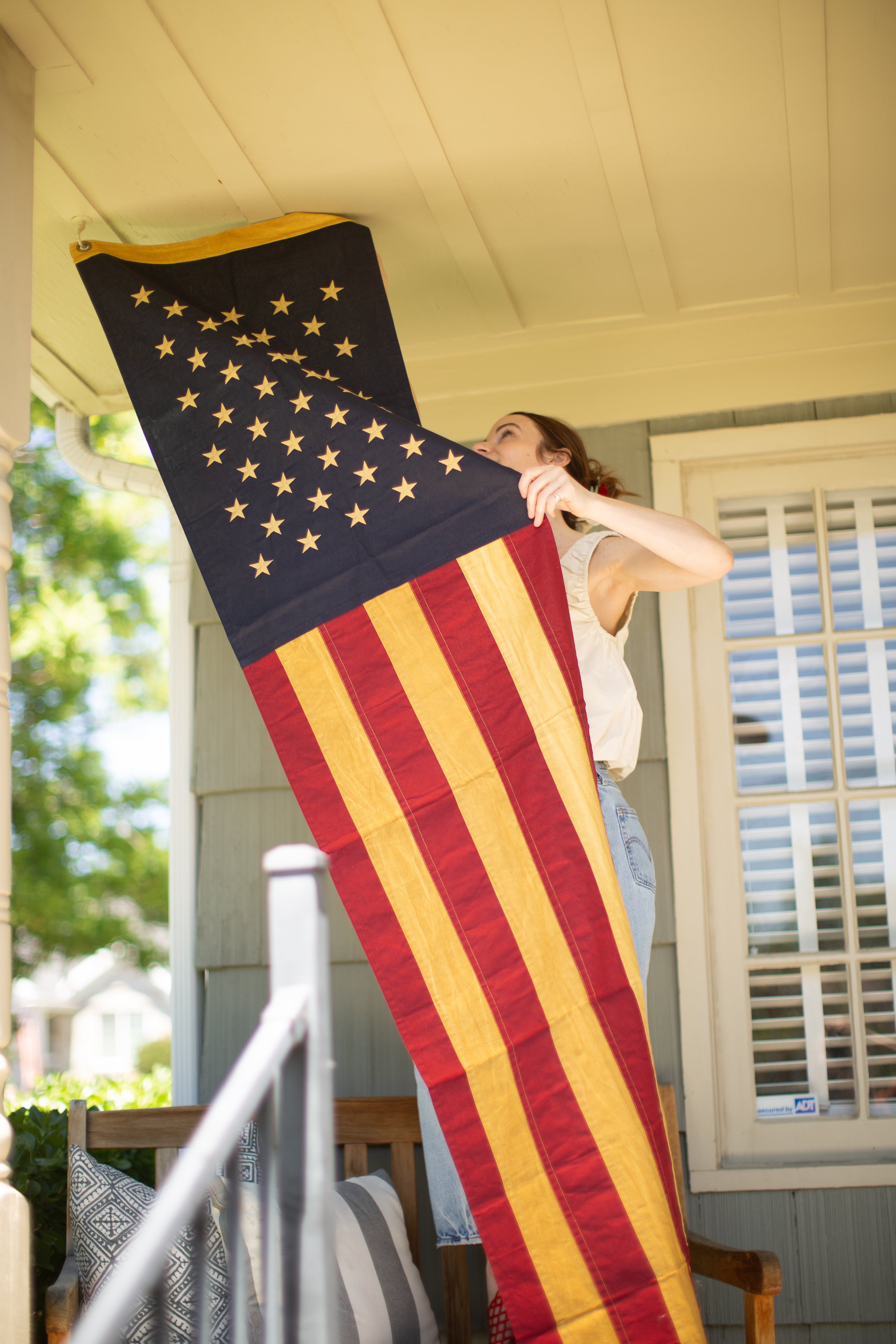 Aged Flag Slim Banner