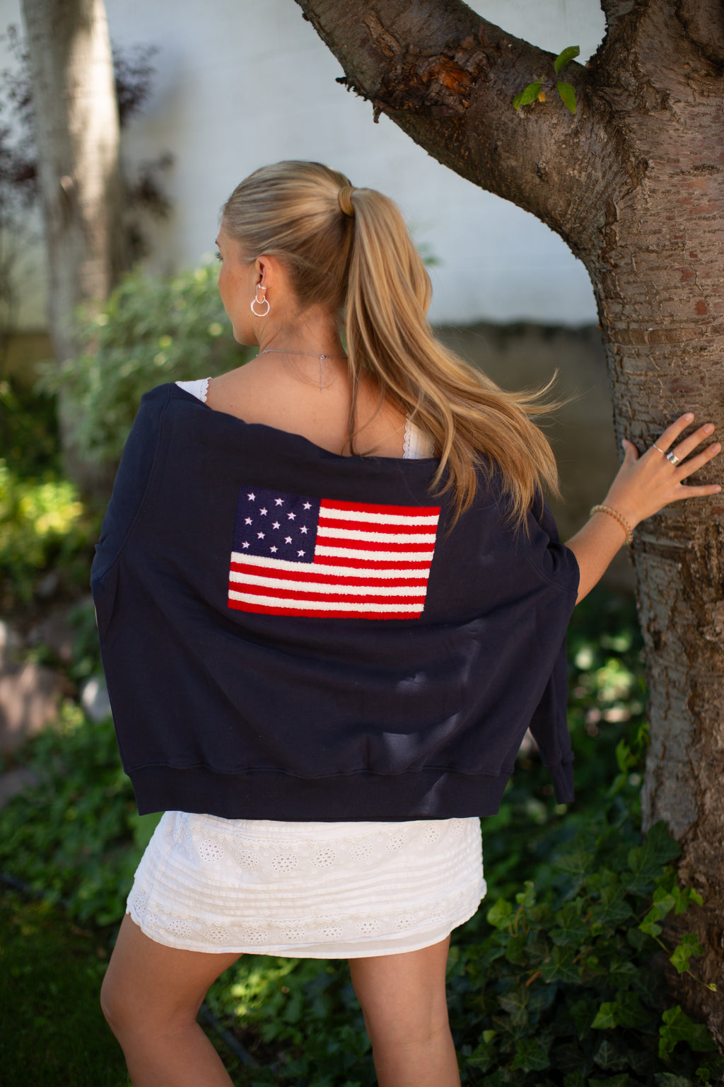 Flag Mock Sweatshirt