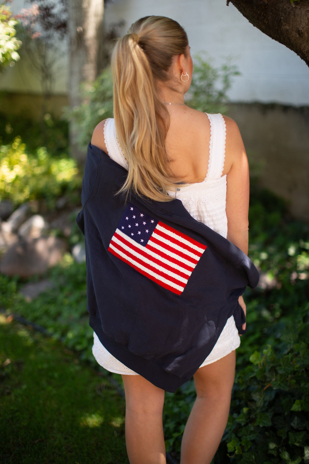 Flag Mock Sweatshirt