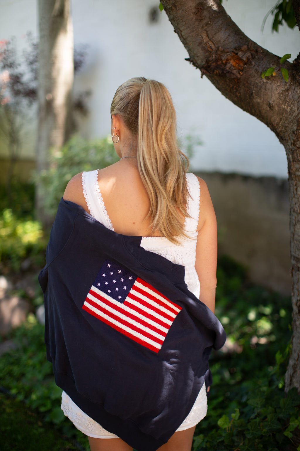 Flag Mock Sweatshirt