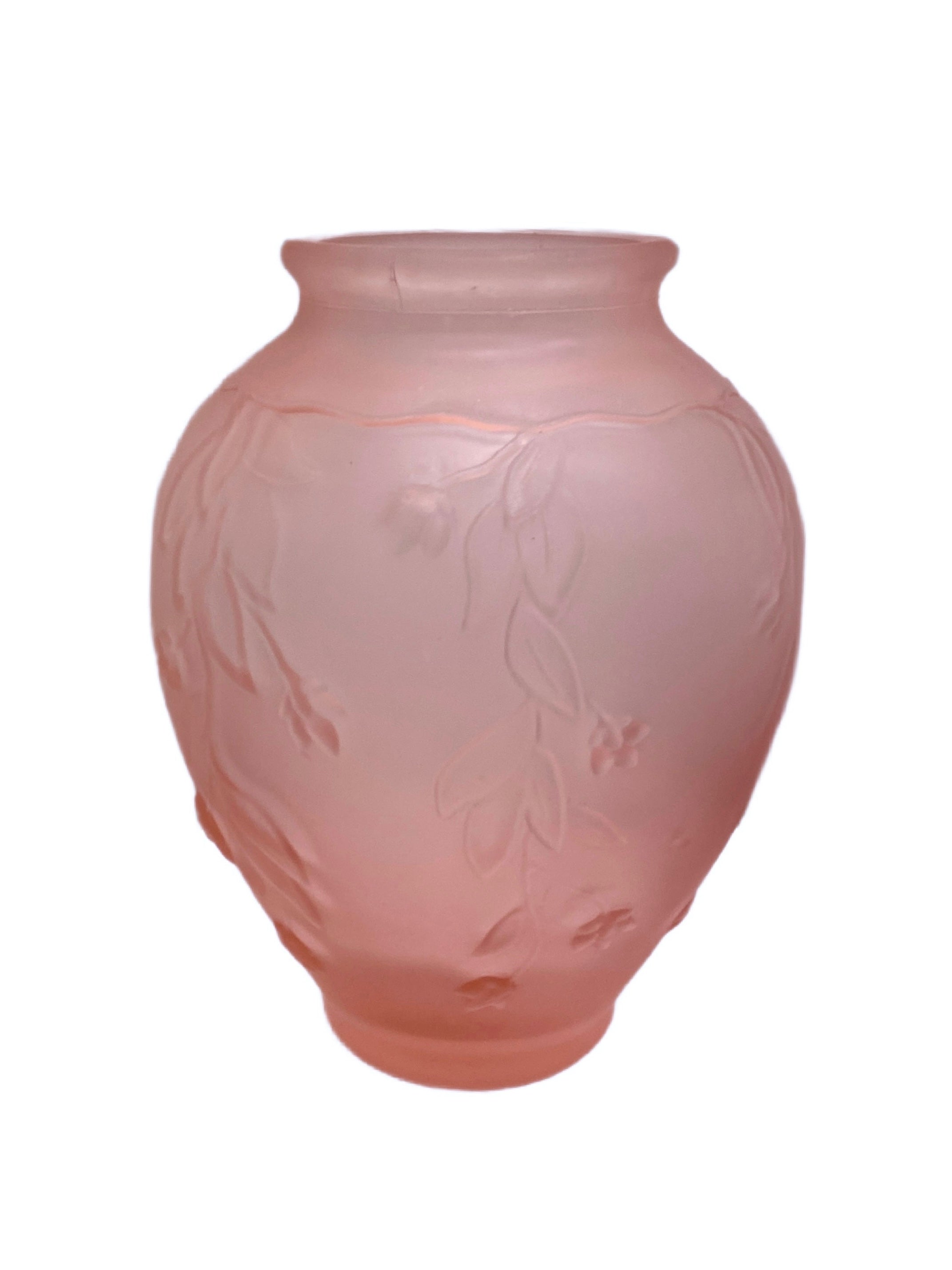 French Satin Glass Vase