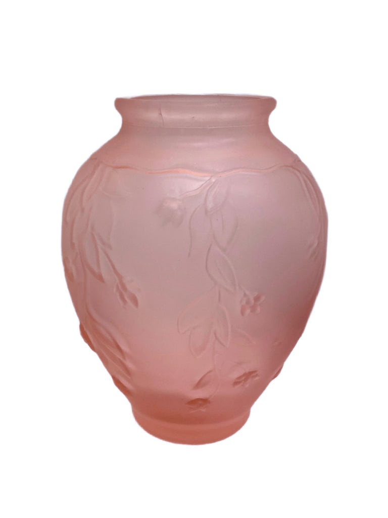 French Satin Glass Vase
