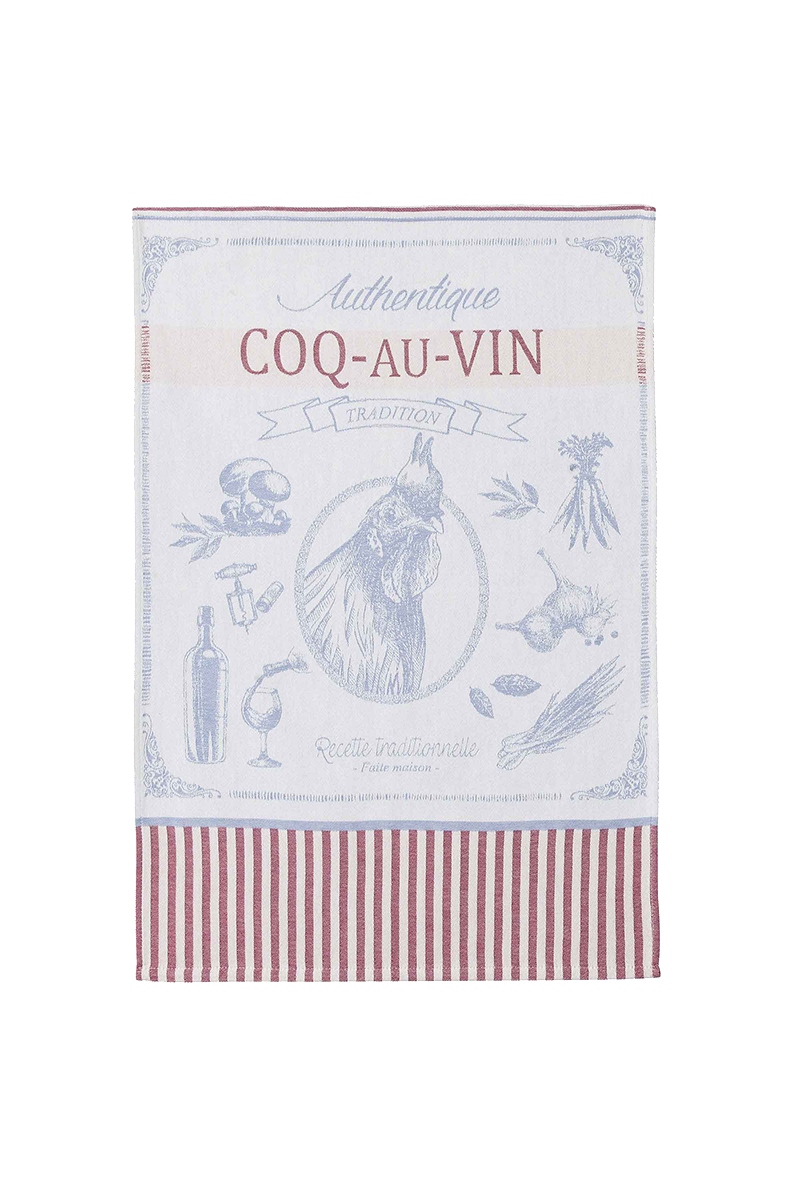 Coq Au Vin - Jacquard Tea Towel in Cotton