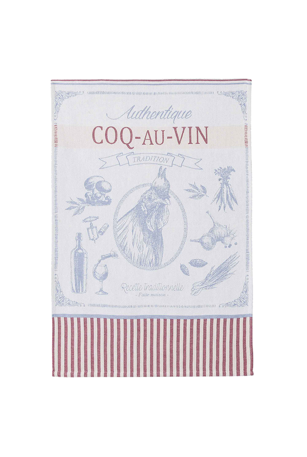 Coq Au Vin - Jacquard Tea Towel in Cotton