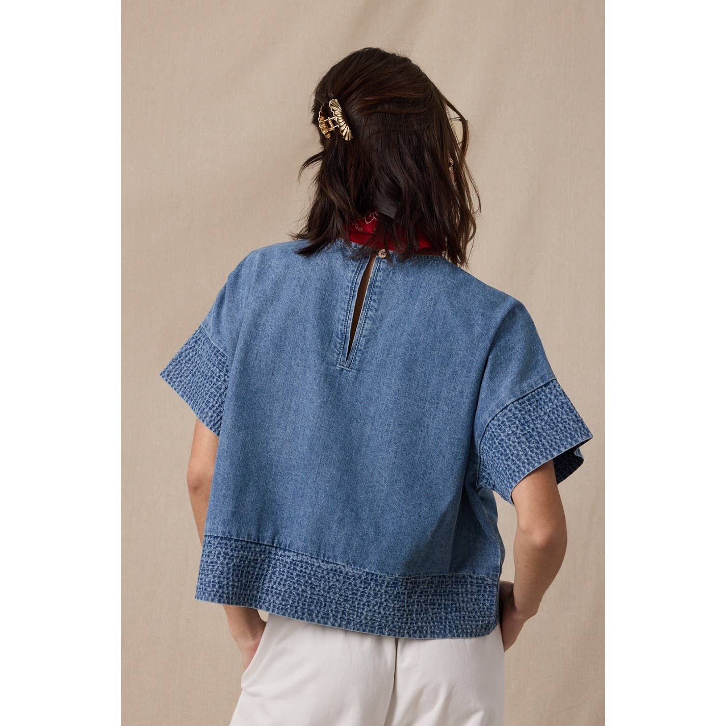 Denim Boxy Top