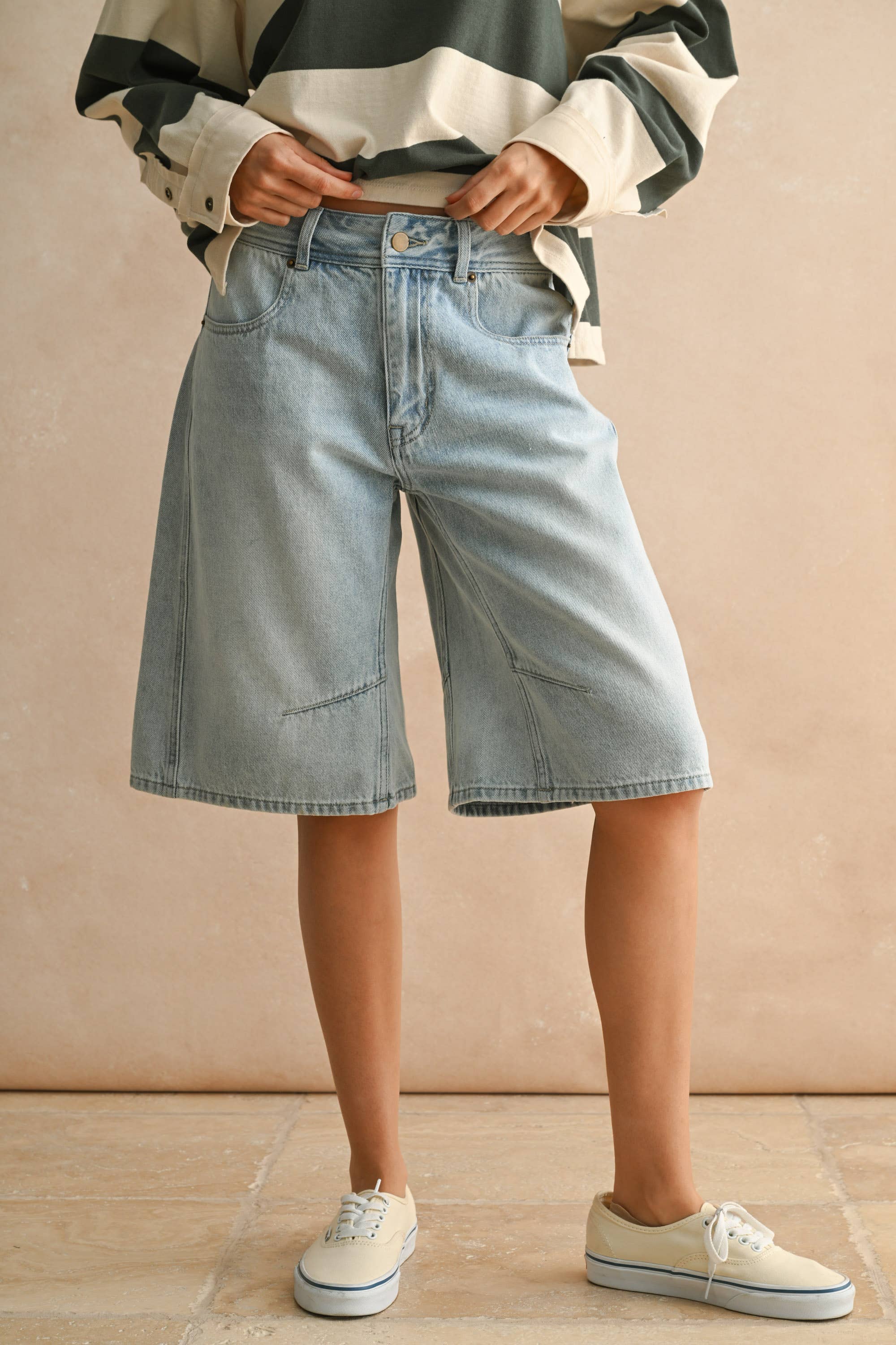 Relaxed Denim Shorts