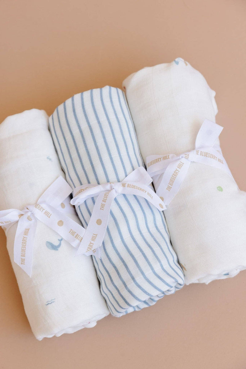 Blue Stripe Swaddle