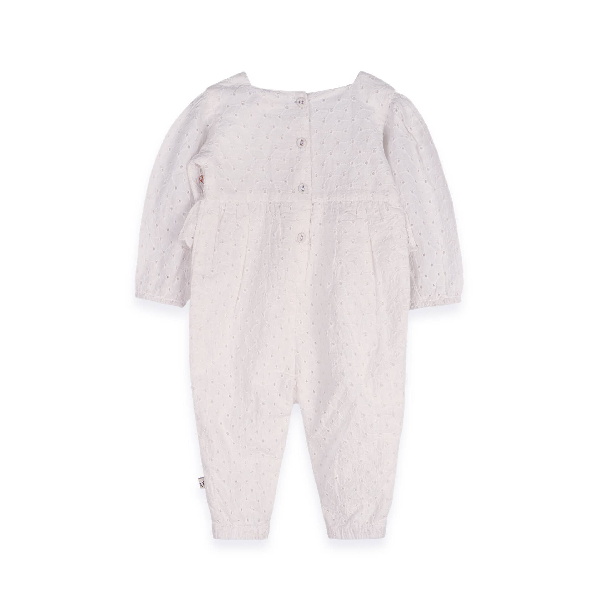Astrid Schiffli Baby Jumpsuit & Headband Set
