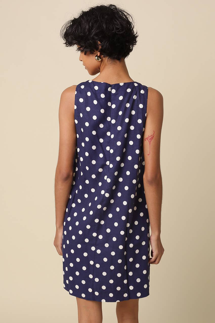 Noelle Polka Dot Shirt Mini Dress