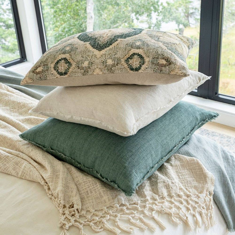 24x24 Lina Linen Pillow Chambray