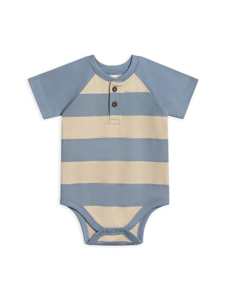 Sosa Raglan Henley Bodysuit - Marco Stripe